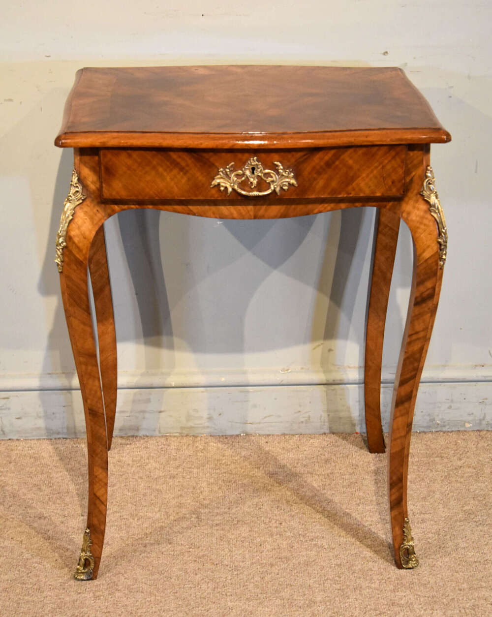 19th century French walnut work table