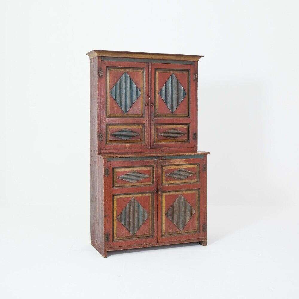 19th Century Painted Baltic Cupboard