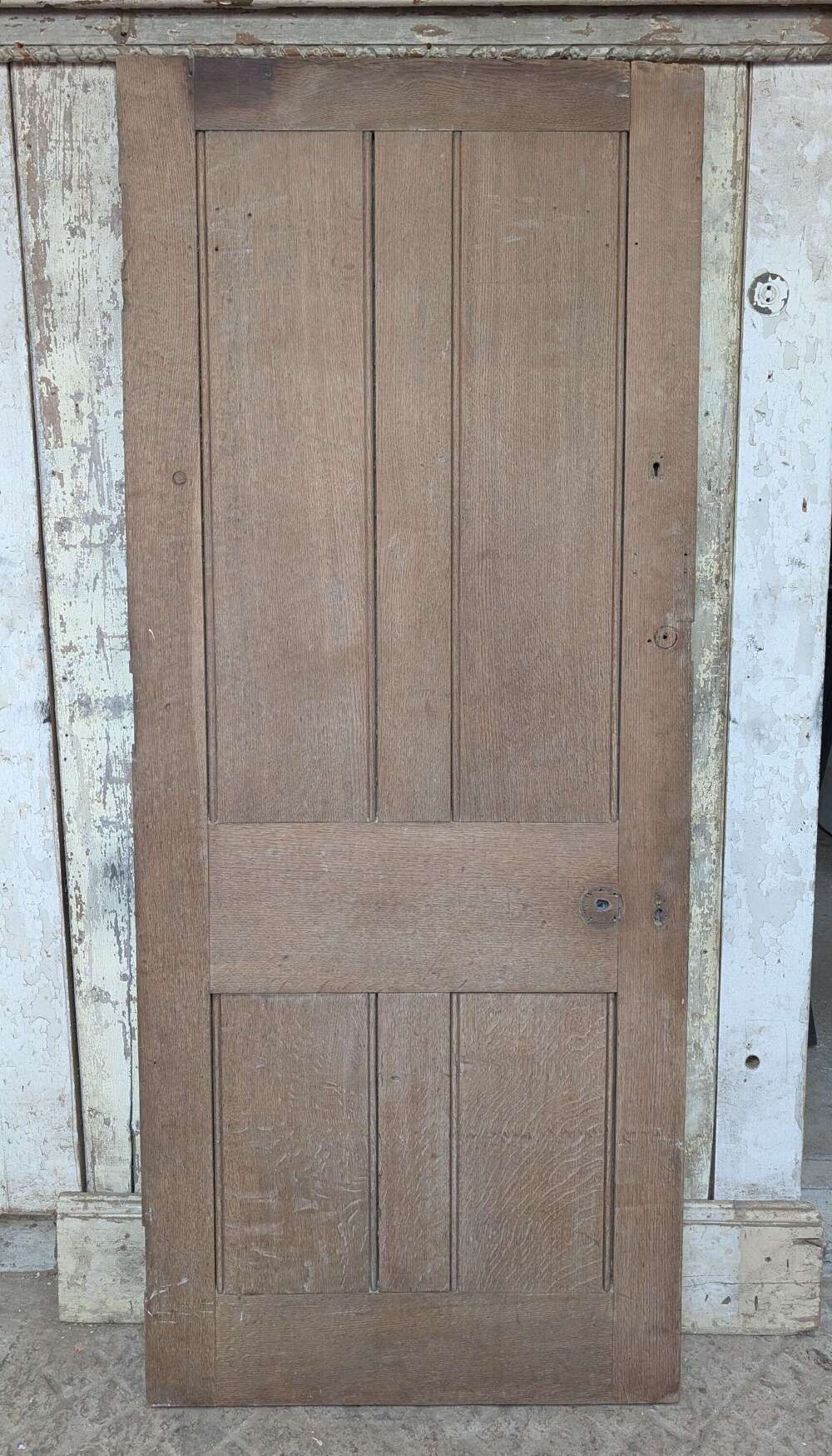 DB0798 A RECLAIMED SOLID OAK INTERNAL / EXTERNAL DOOR