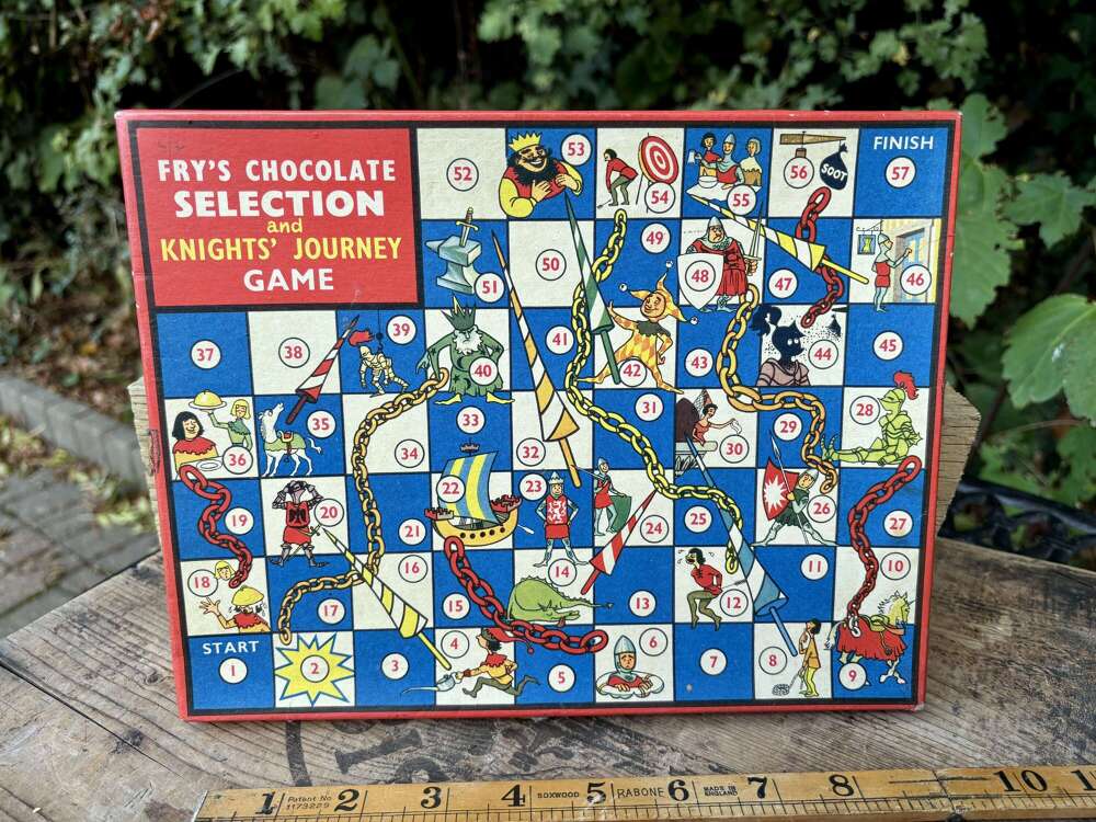 Fry's Selection Box Medieval Snakes & Ladders Chocolate Box c1950/60s