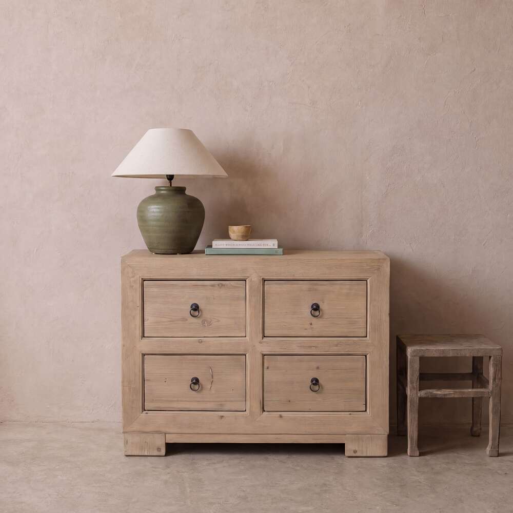 Elowen Reclaimed Elm Four Drawer Cabinet
