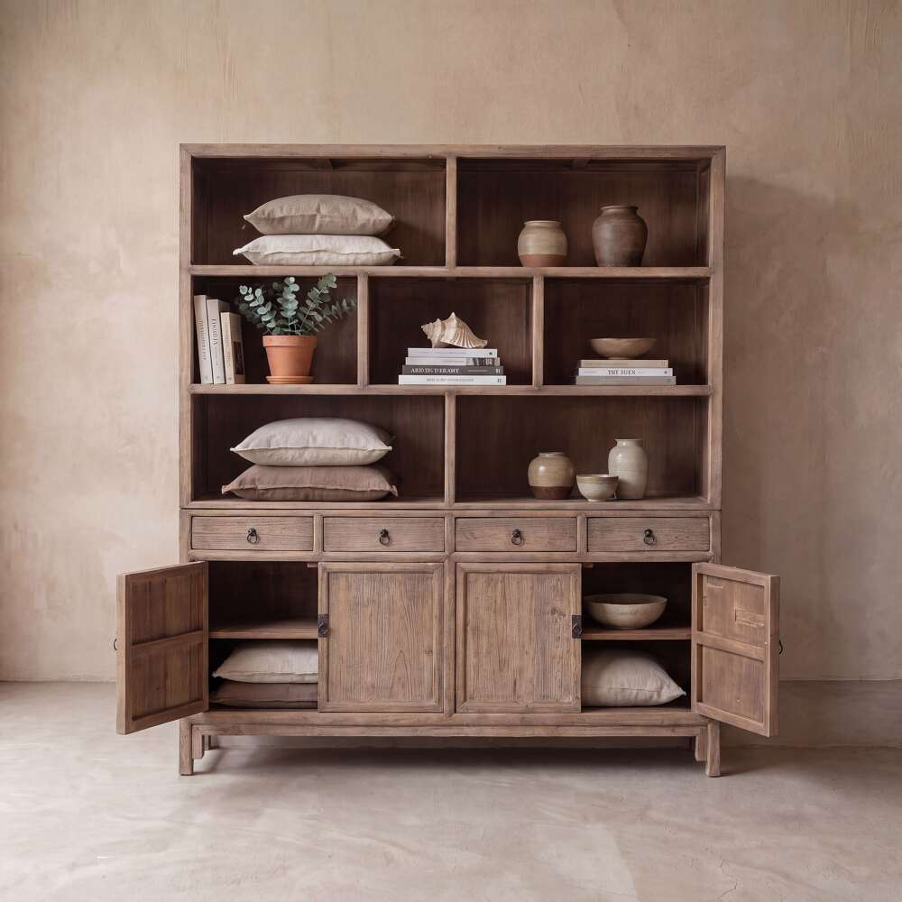 Sylvie Reclaimed Cabinet With Shelves