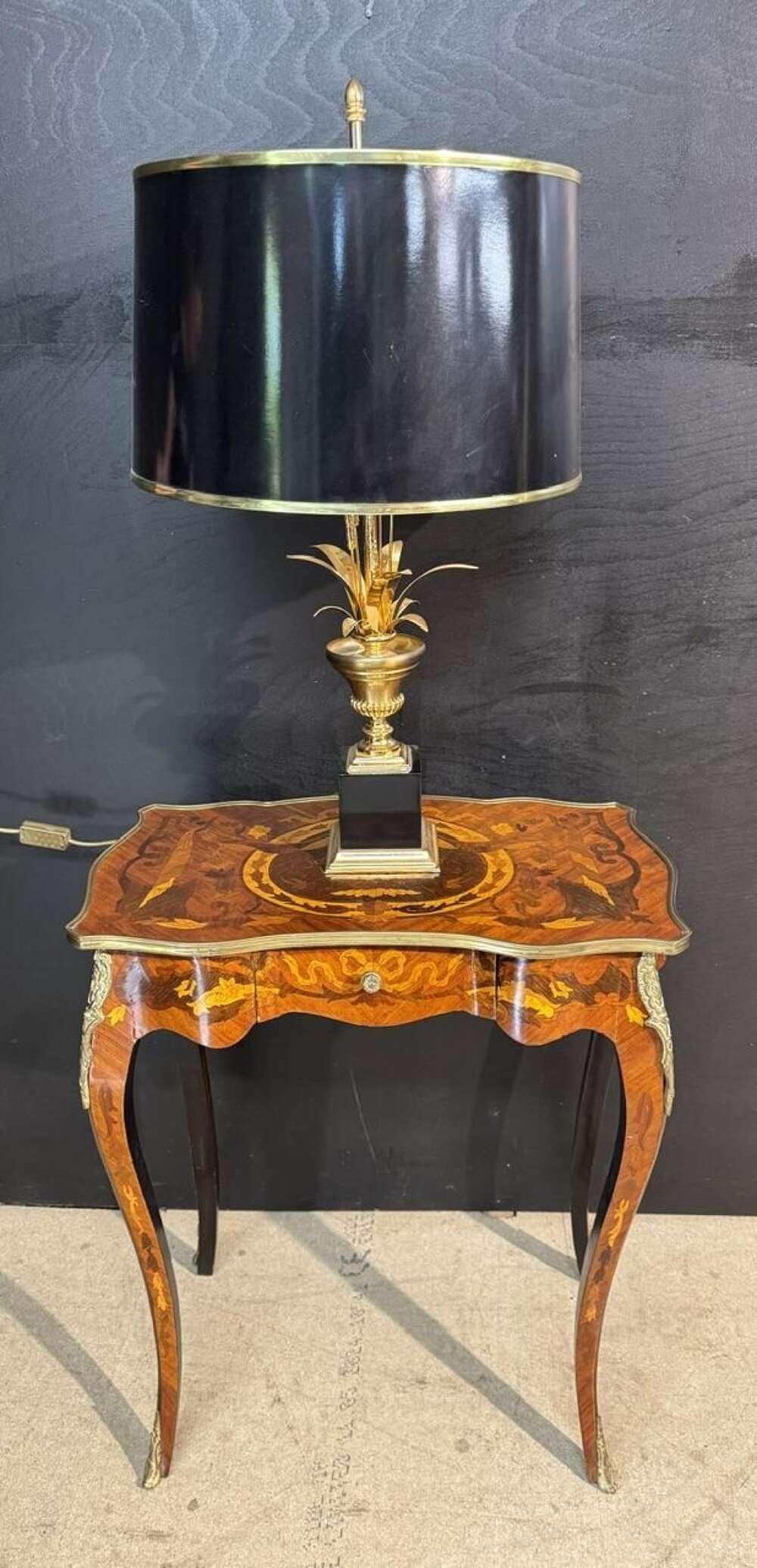 Pretty French Marquetry Lamp Table