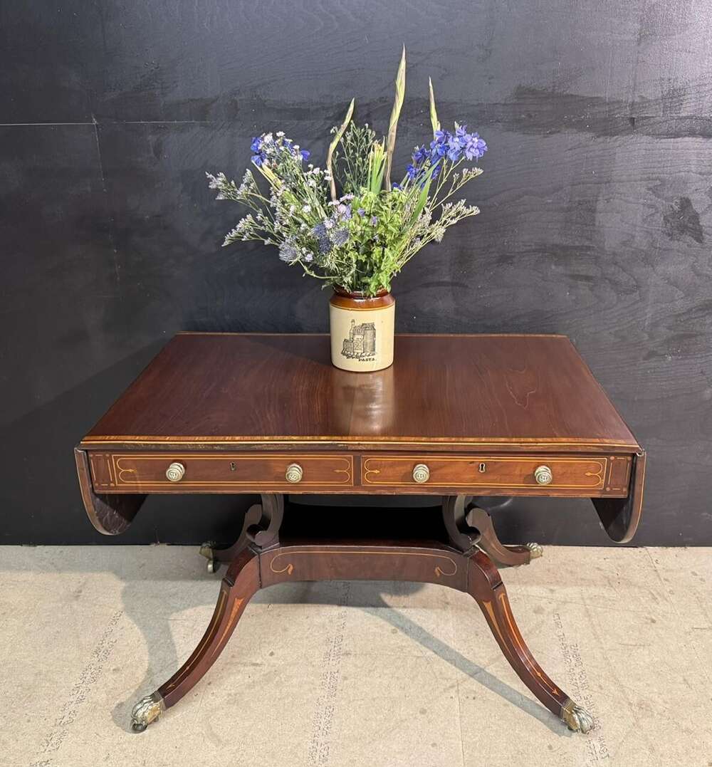 Georgian Inlaid Mahogany Sofa Table