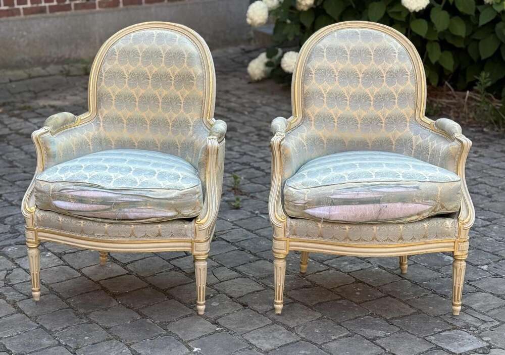Pair Of French Bergere Armchairs