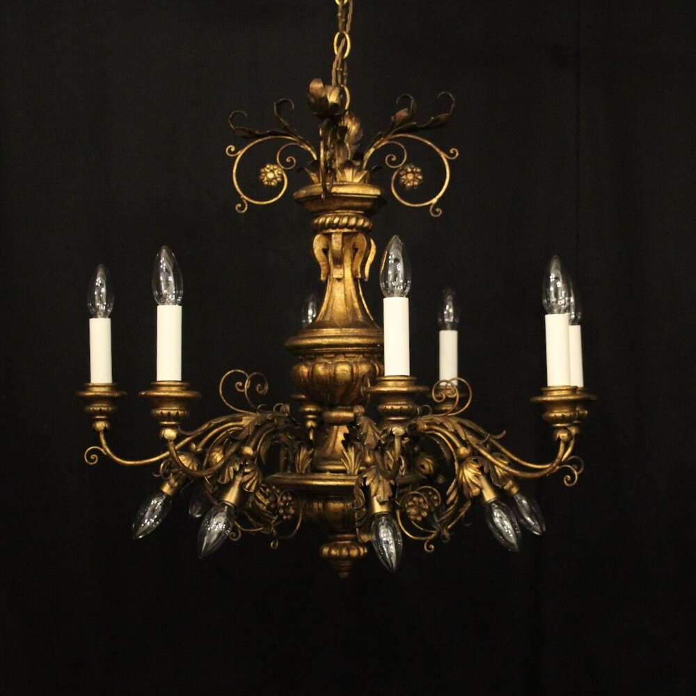 Florentine 16 Light Giltwood Chandelier