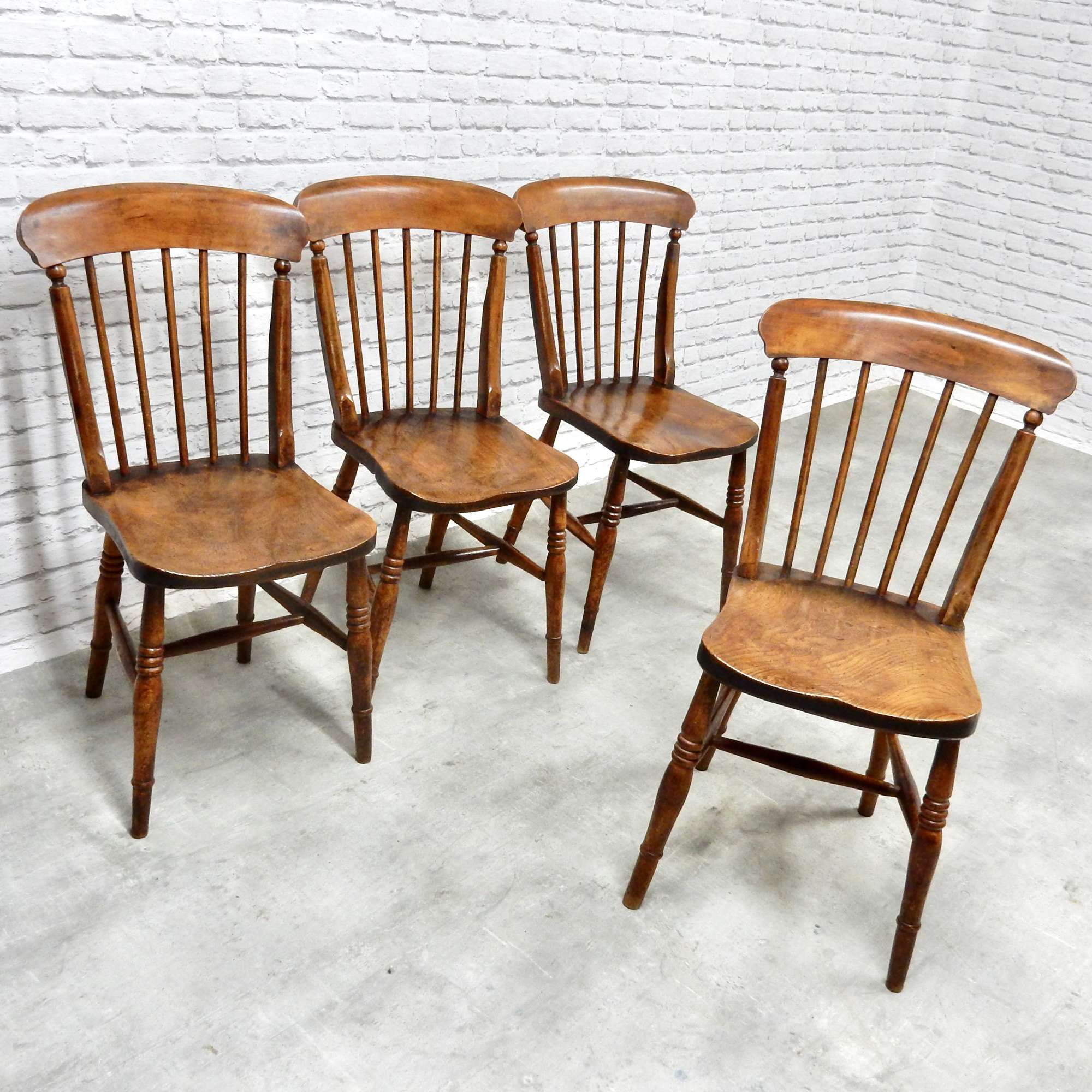 Set Victorian Kitchen Chairs