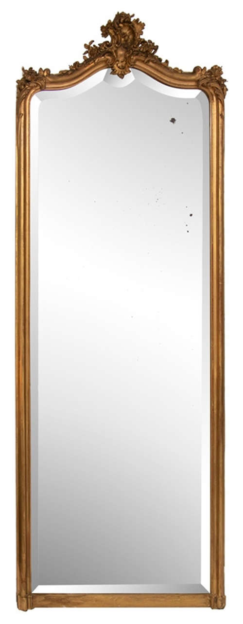 An Antique Gilded Full Length Mirror In, Decorative Full Size Mirror