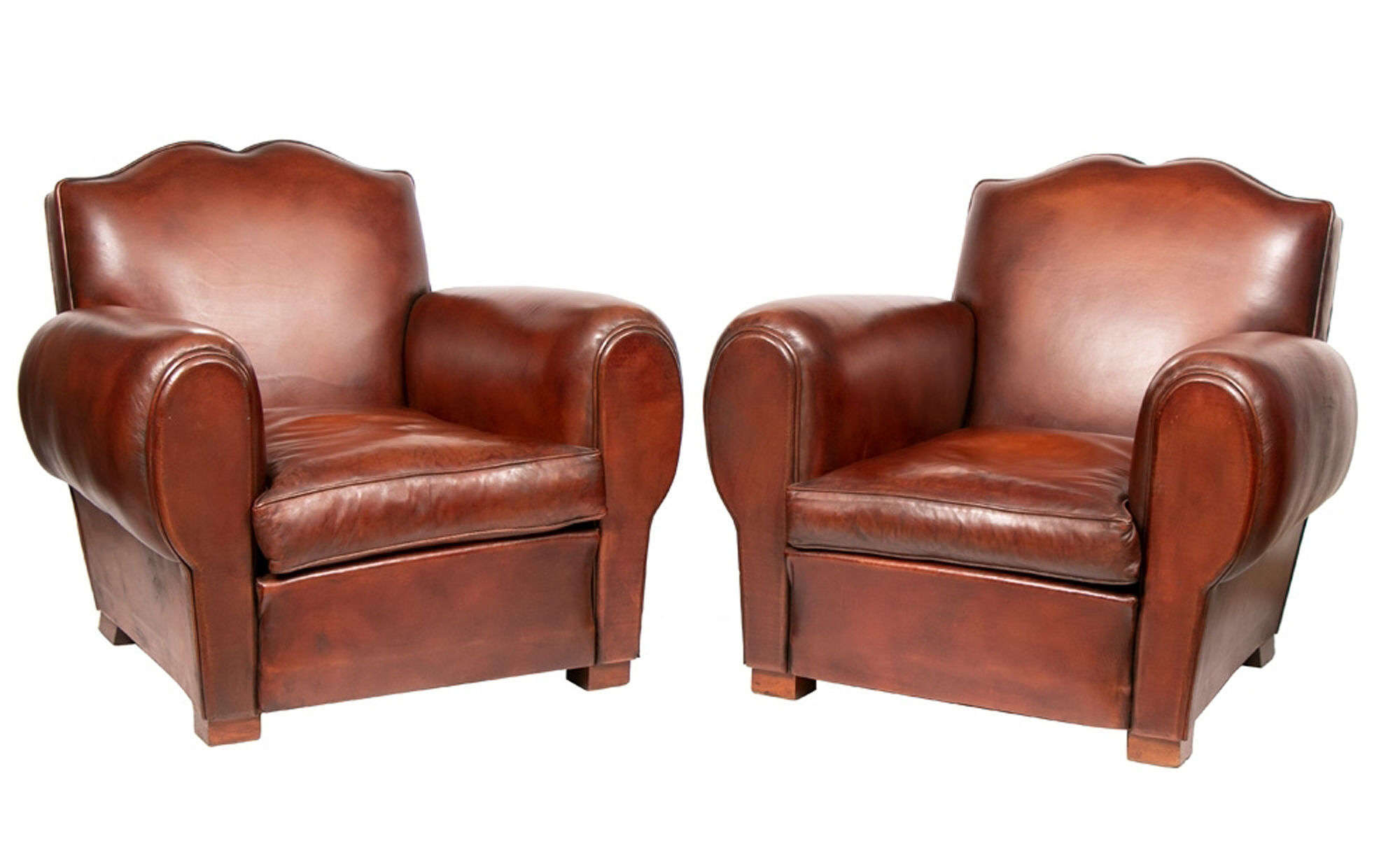 Pair of Moustache Club Chairs c.1930s