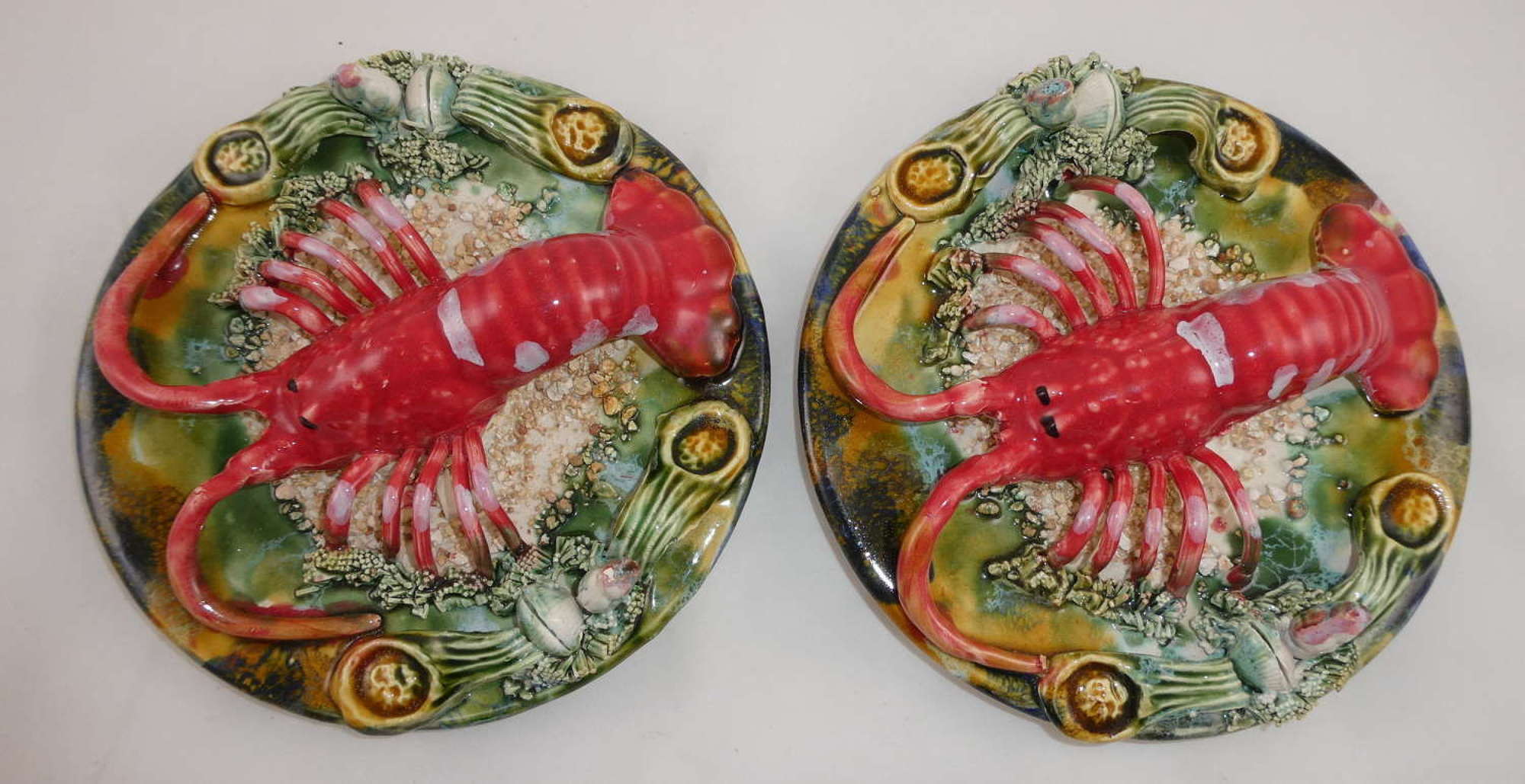 Pair of Palissy Plates