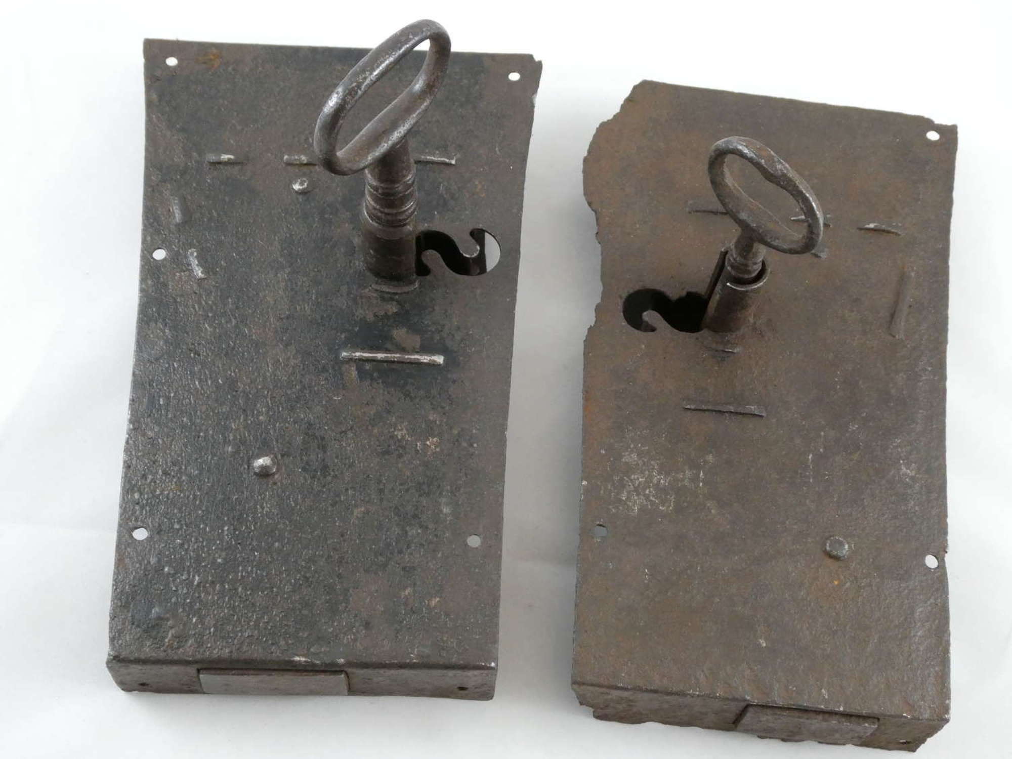Two Steel Locks with Keys