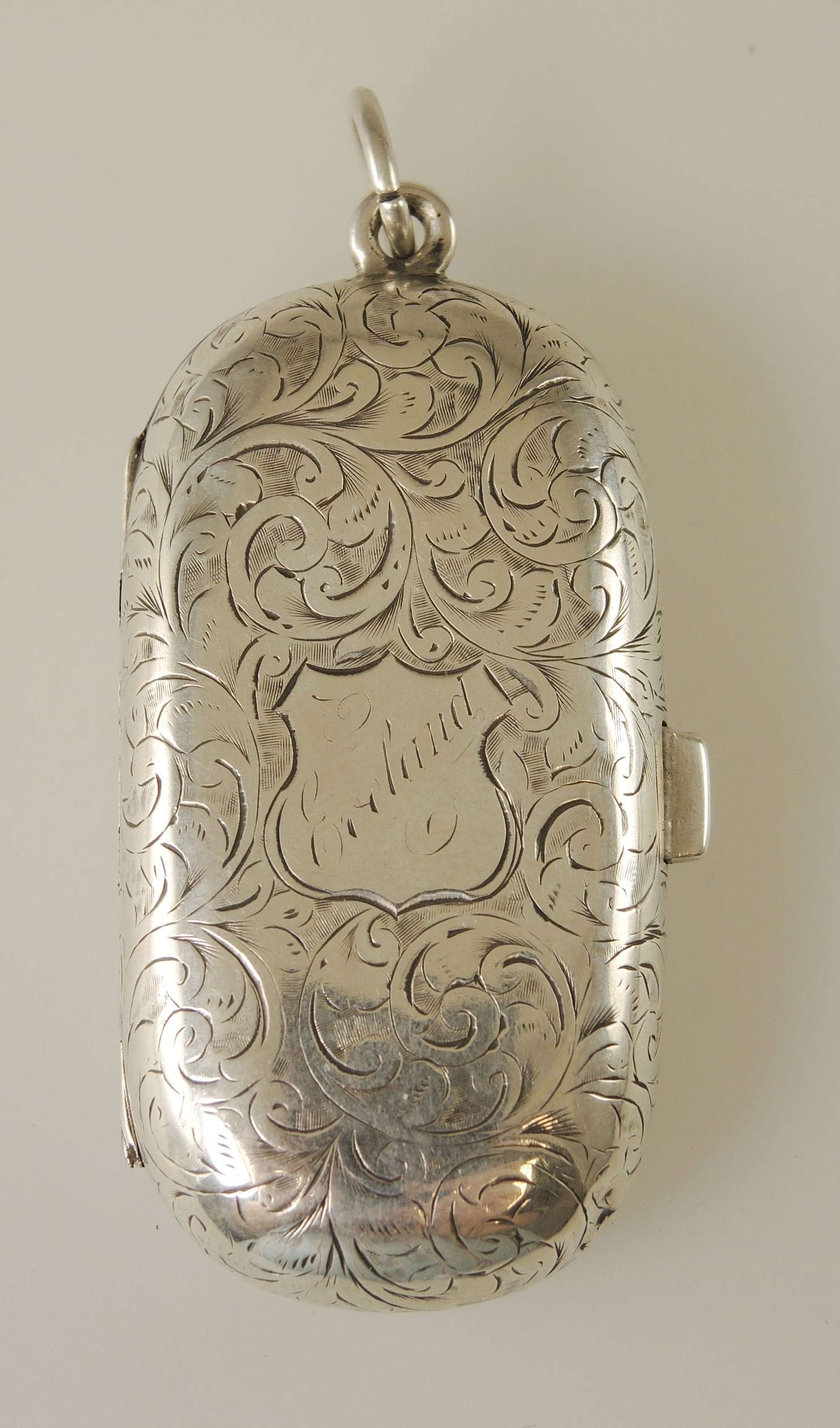 English Silver Double Sovereign Case c1894