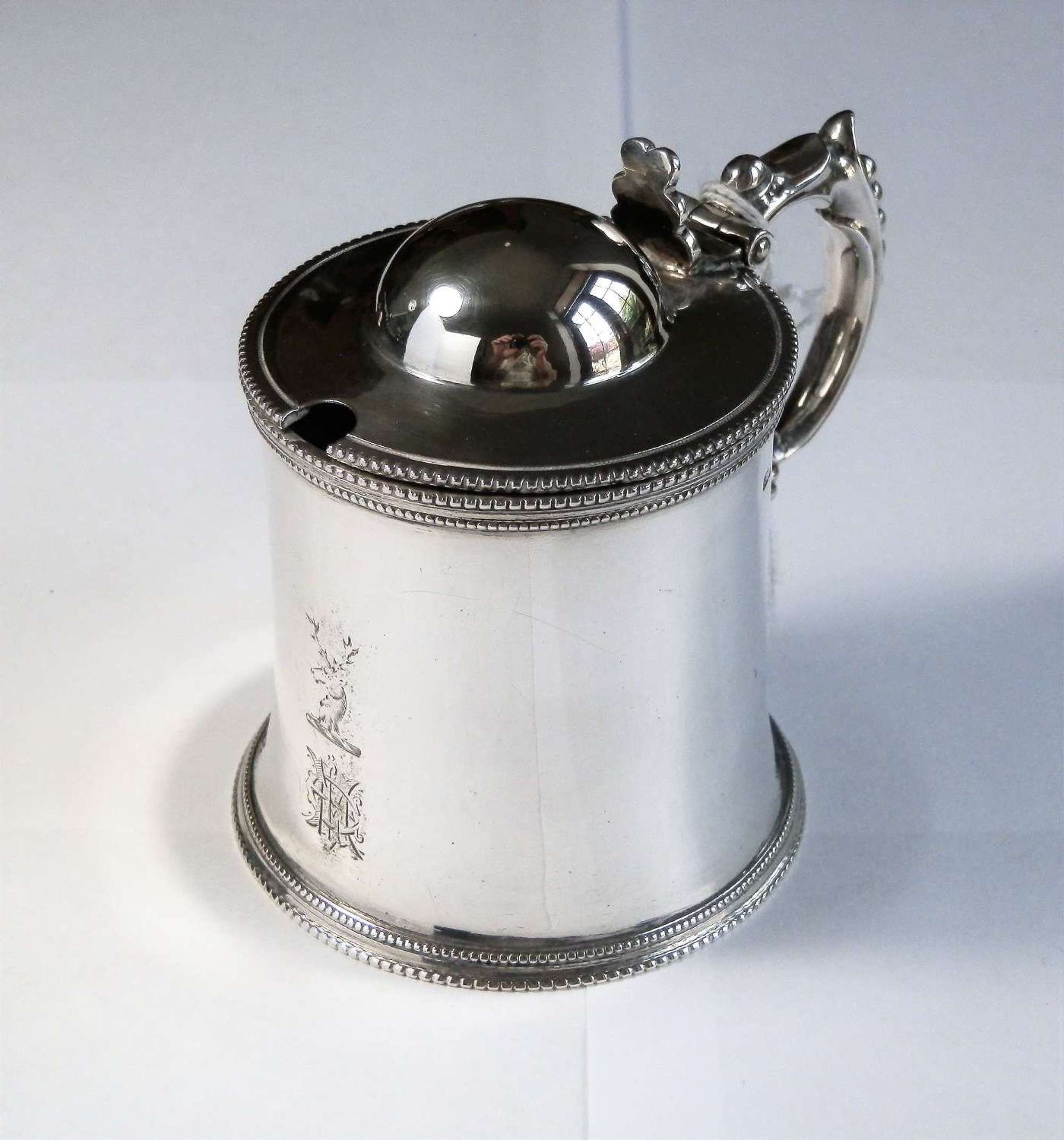 Victorian silver mustard pot, Birmingham, 1869