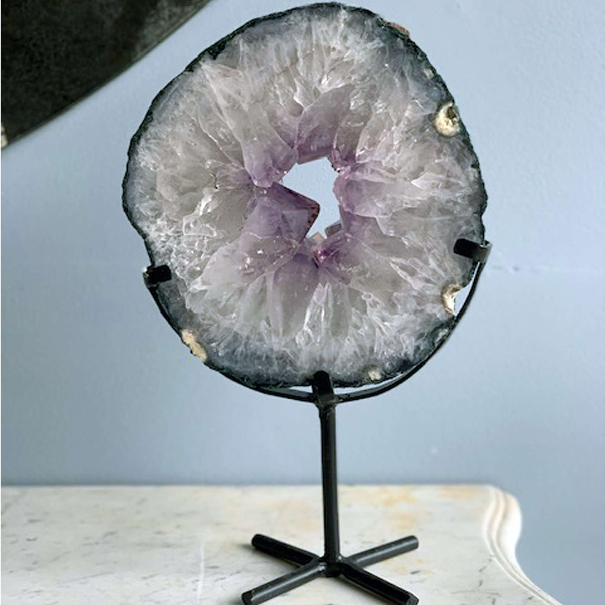 Large Amethyst Ring on Stand