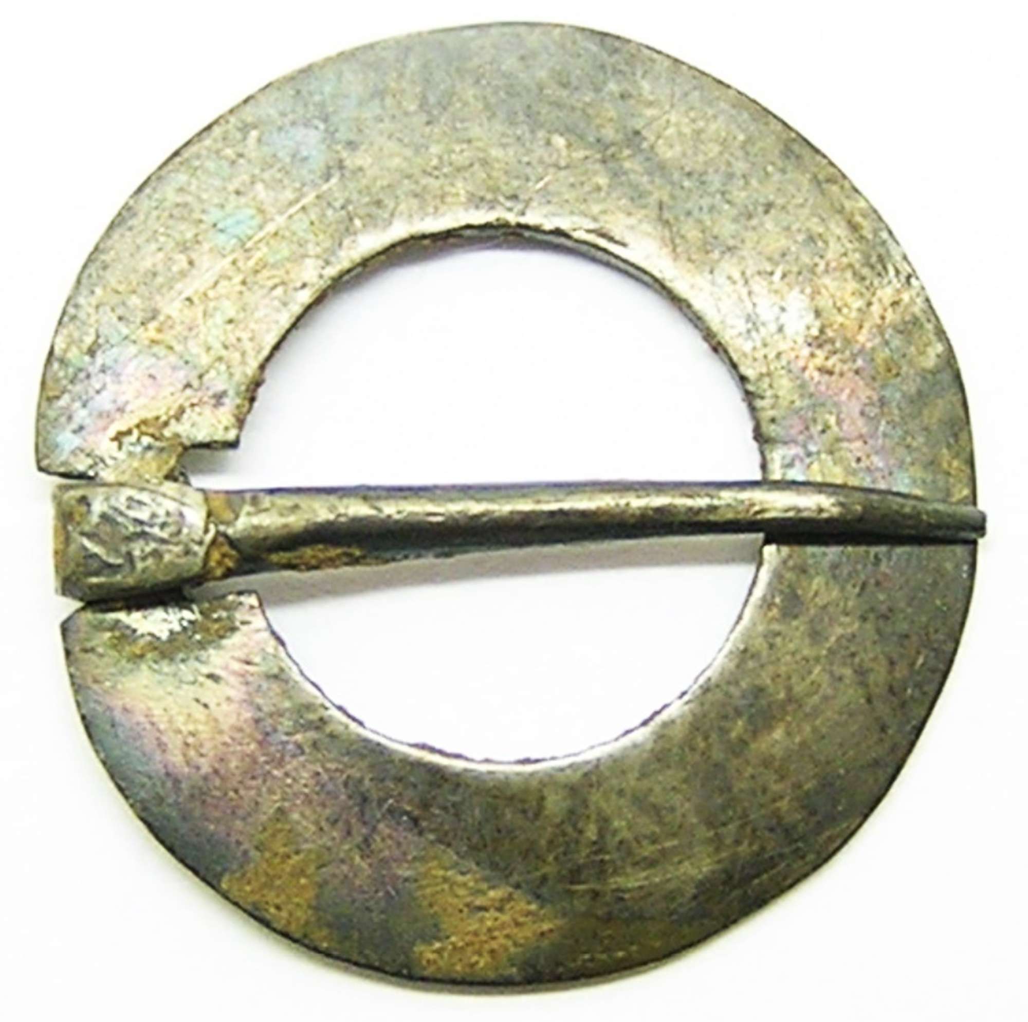 Medieval Silver Ring Brooch