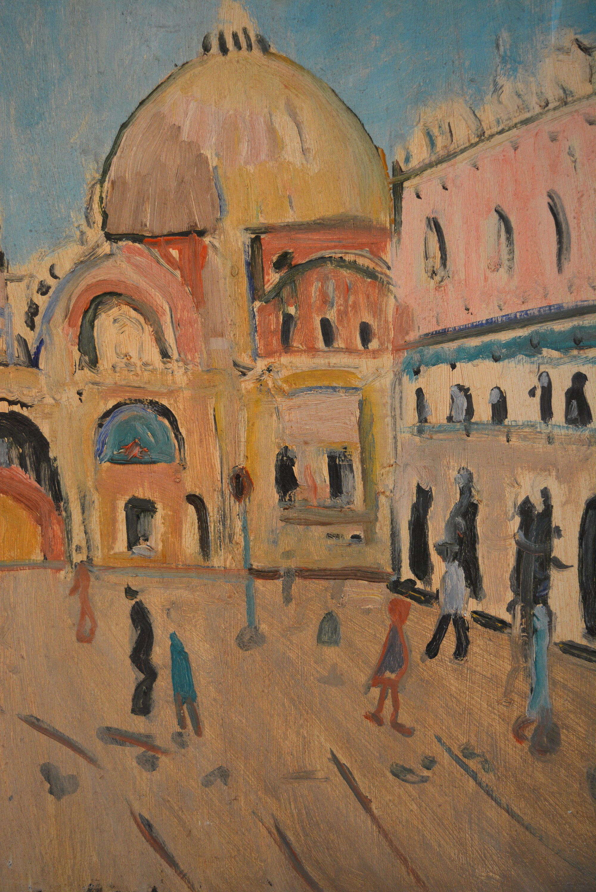 OIL ON CANVAS OF ST MARKS SQUARE AFTER IRMA STERN