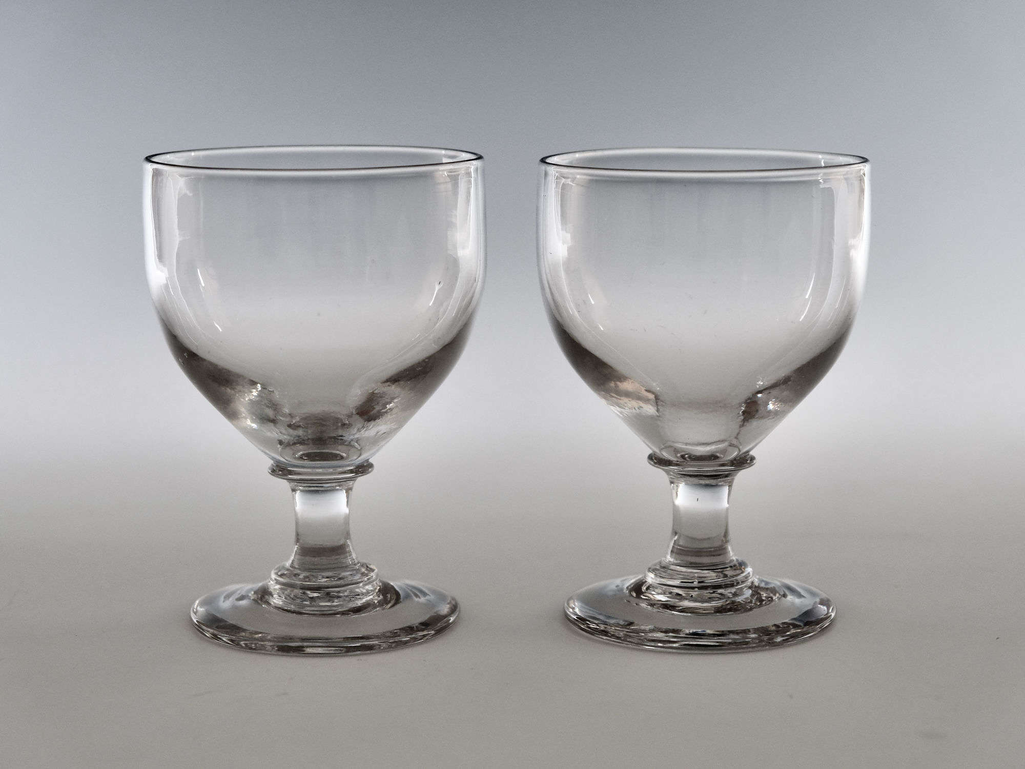 Pair of ovoid rummers English c1810