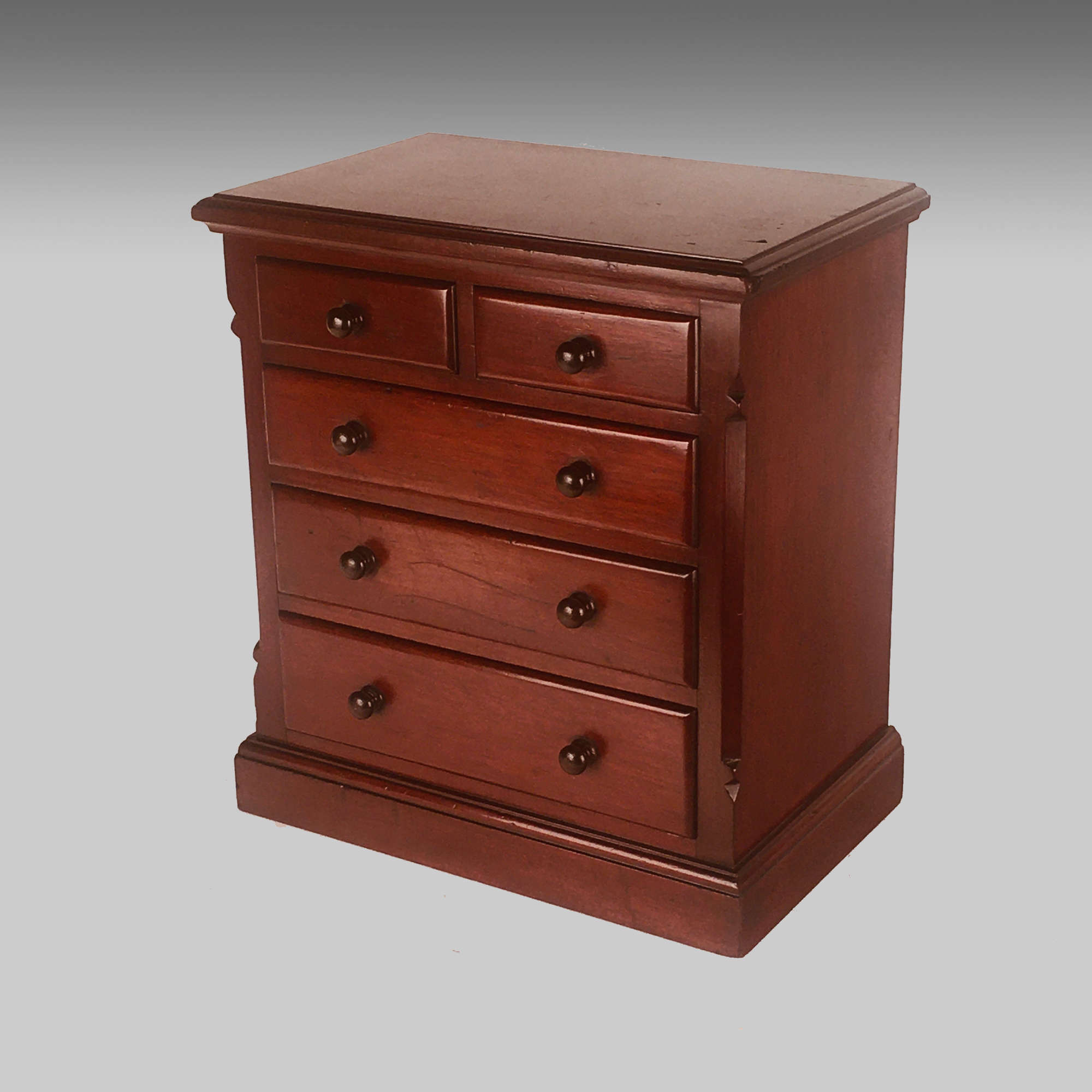 Miniature Victorian mahogany chest