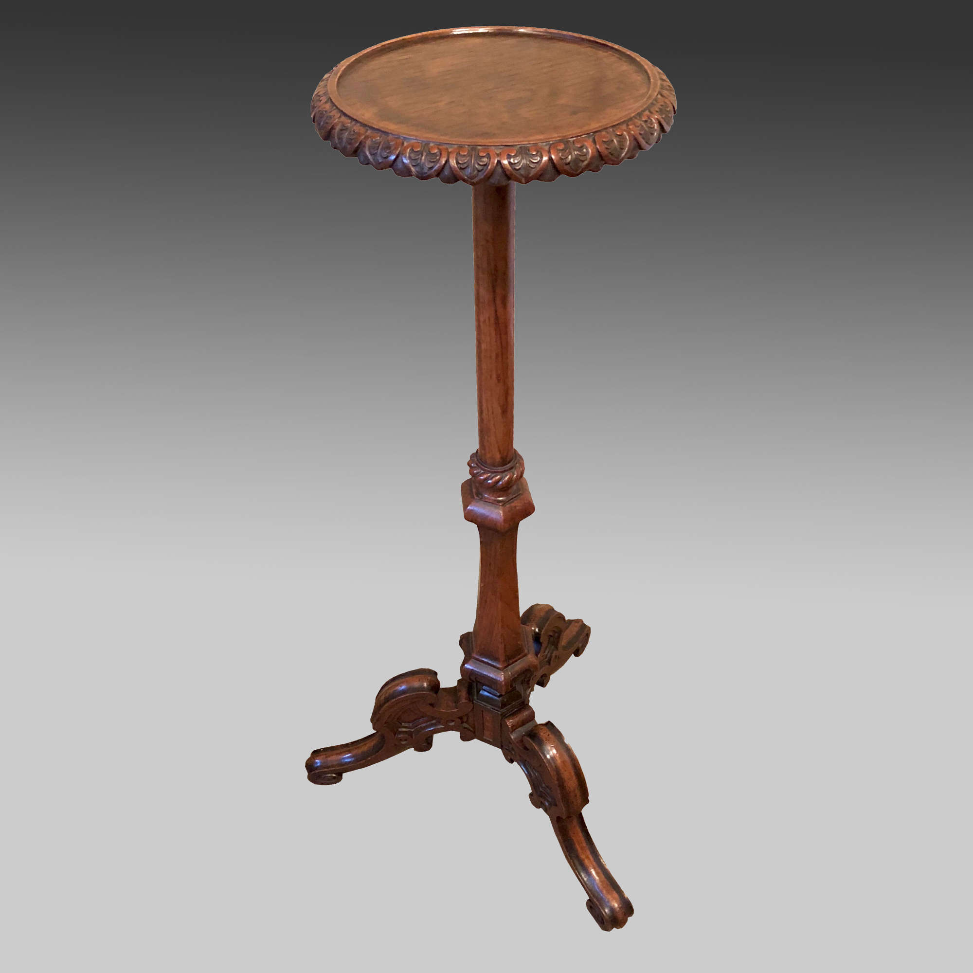 19th century oak torchere or candlestand