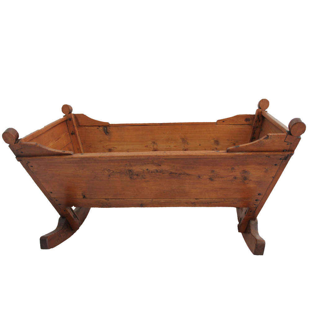 Gustavian Antique Pine Cradle
