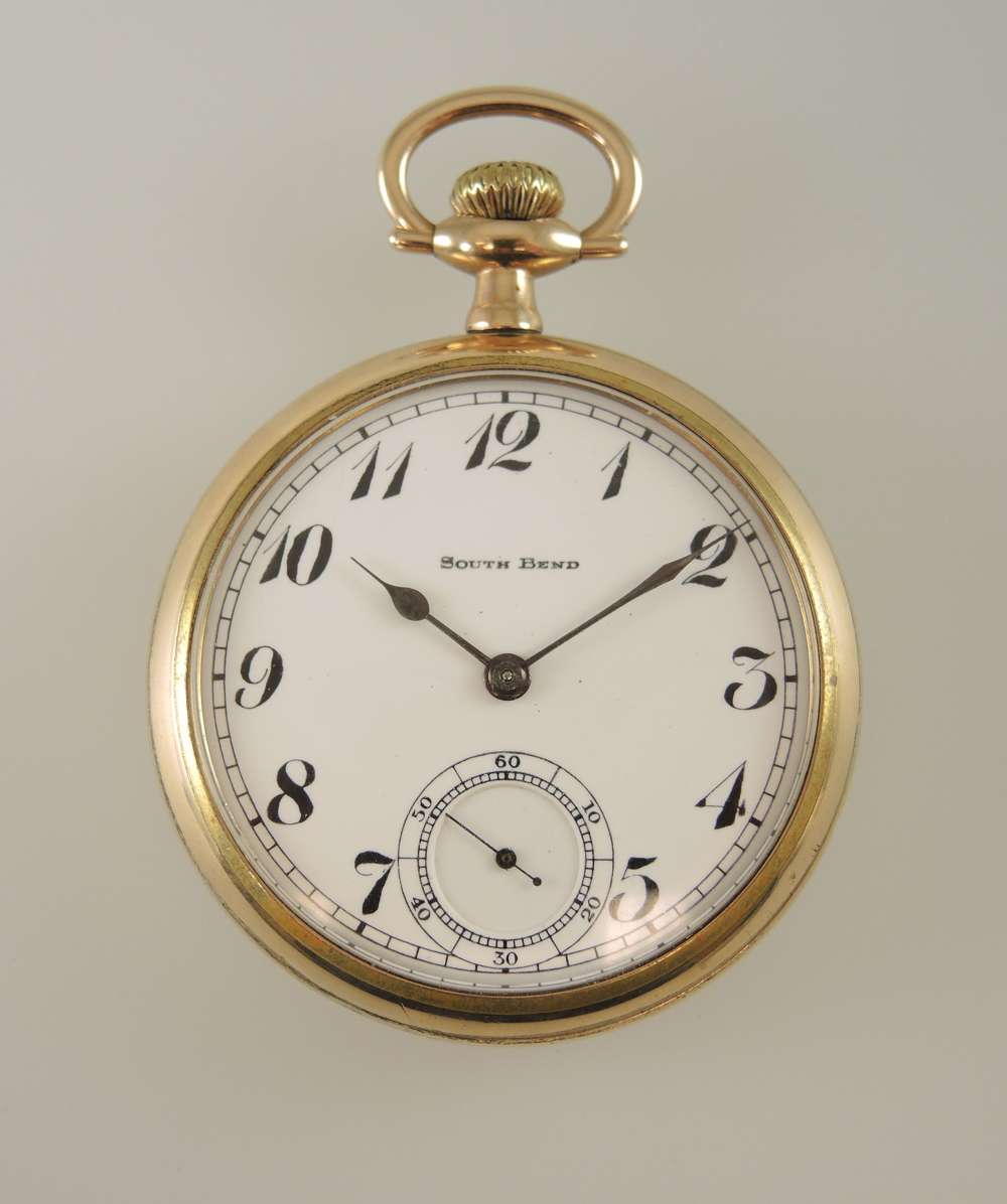 16s 17J South Bend The Studebaker 223 RR grade pocket watch. c1912