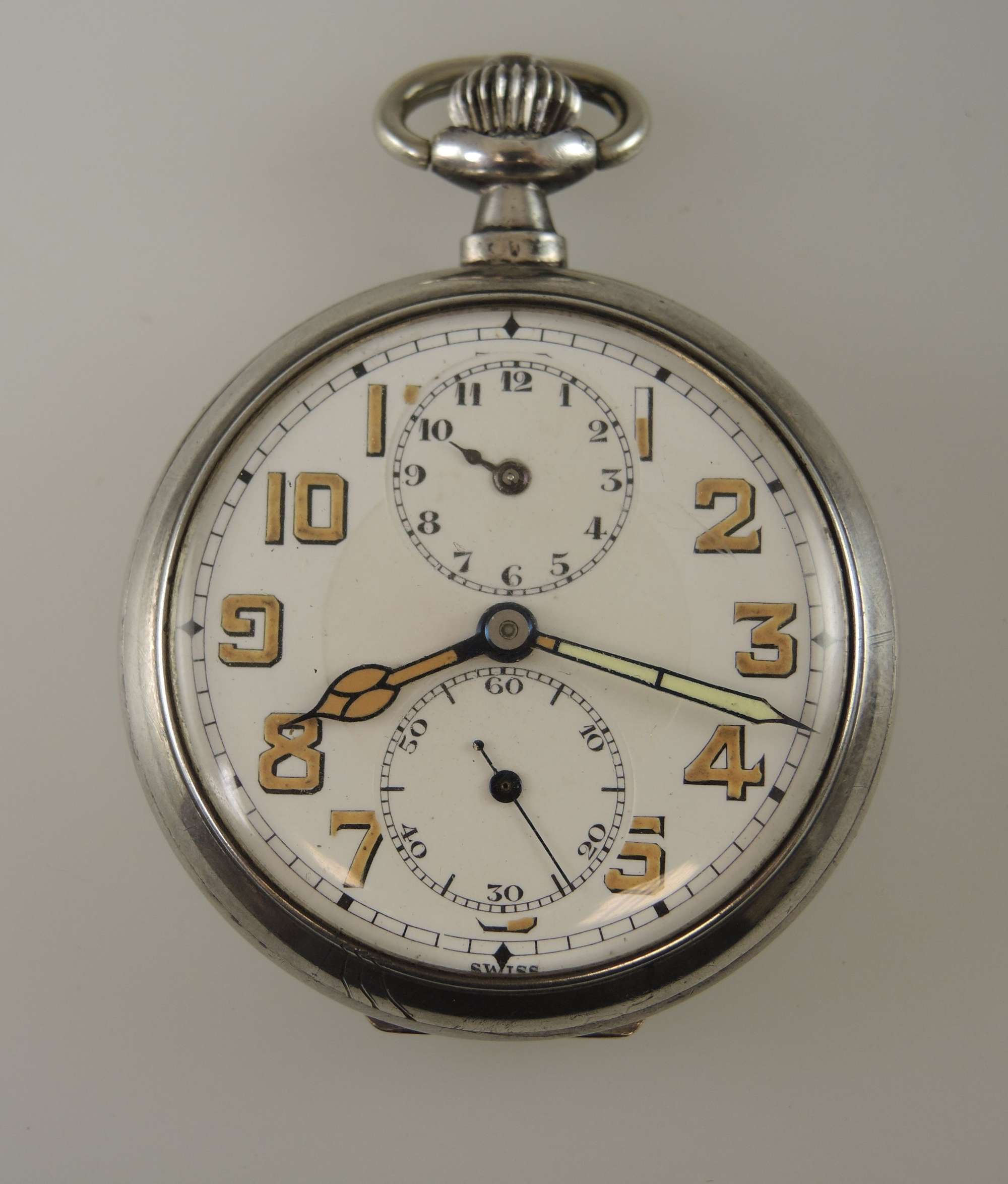 Rare Silver Alarm pocket watch c1910