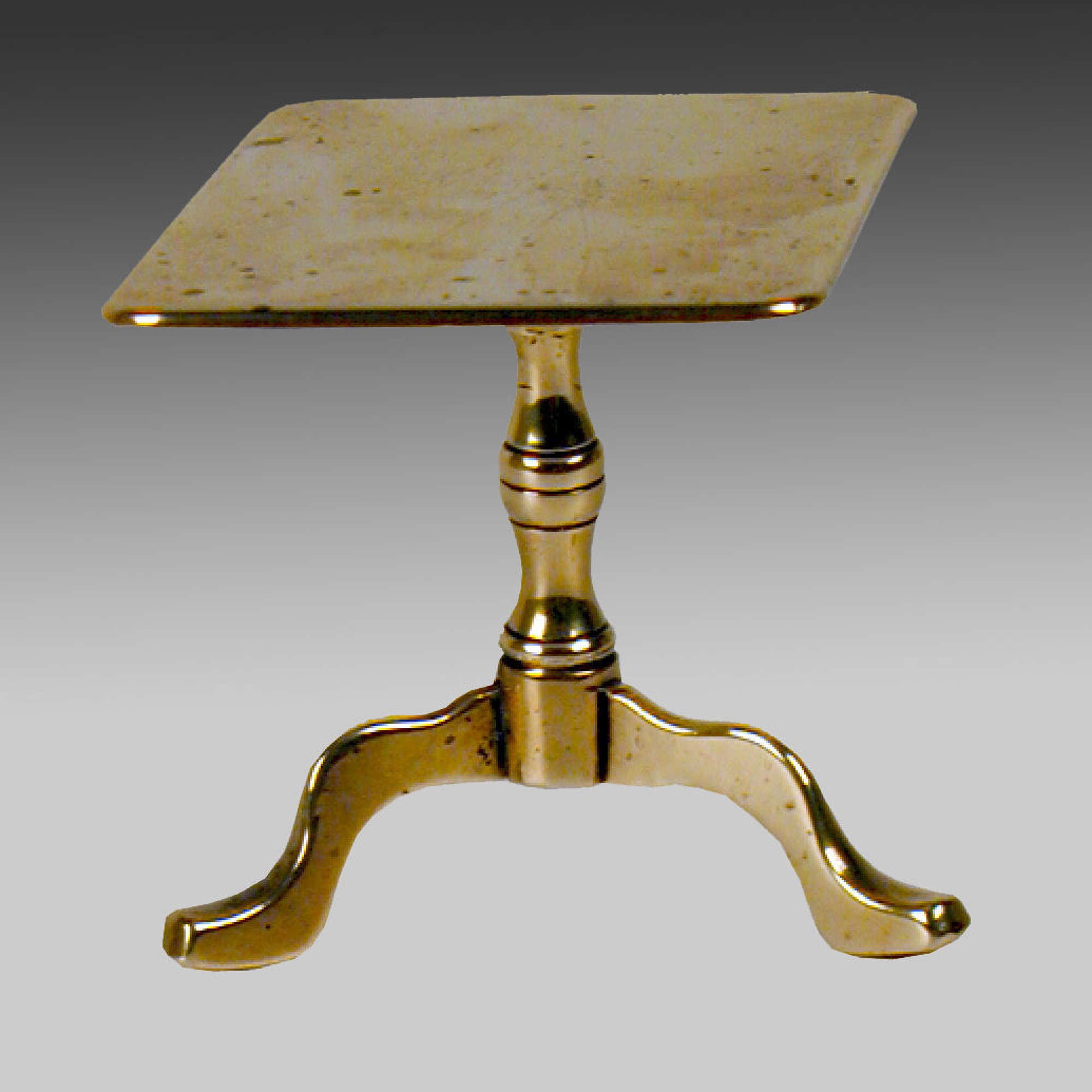 Georgian miniature brass tripod table