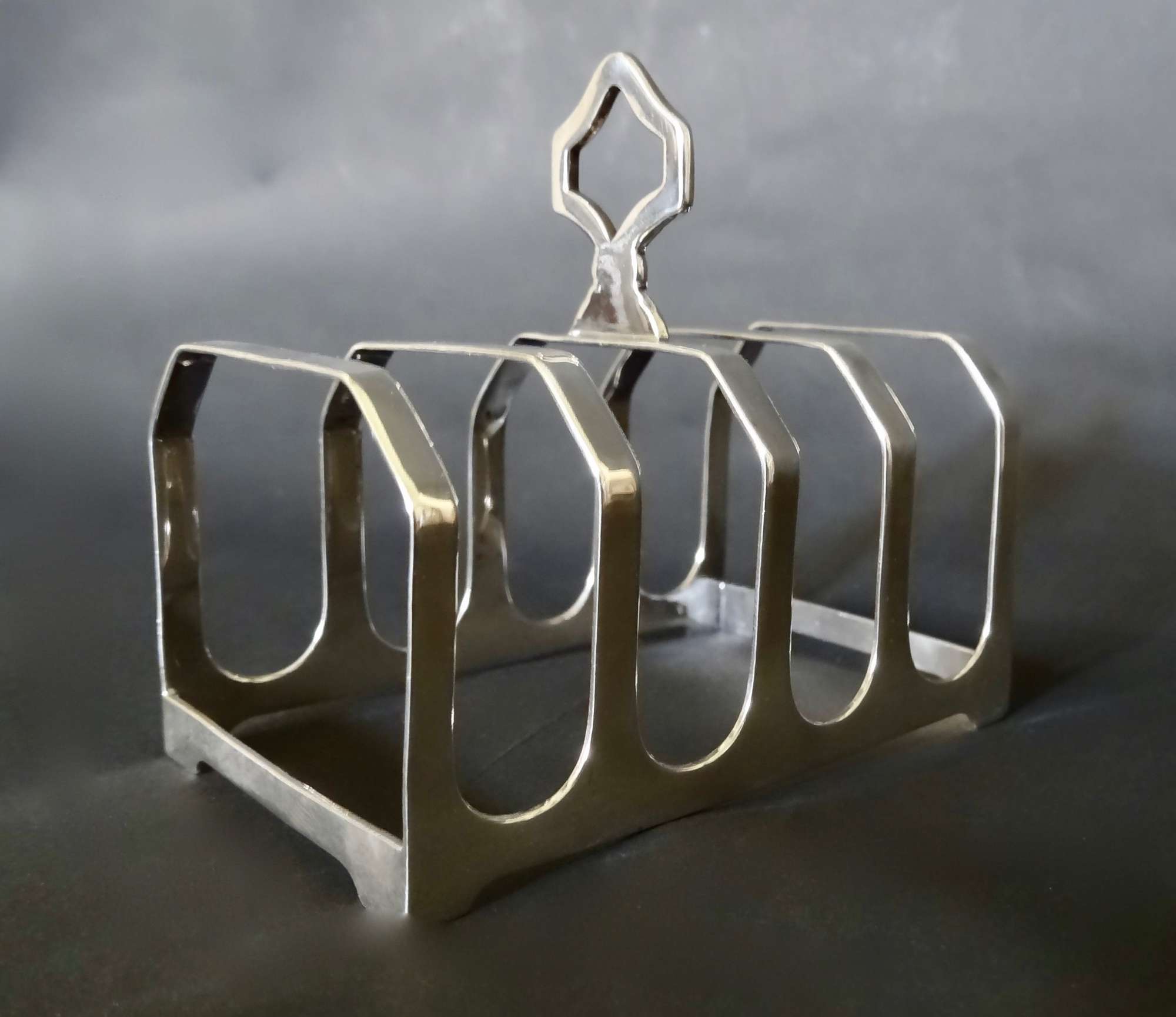Small vintage Indian silver toast rack