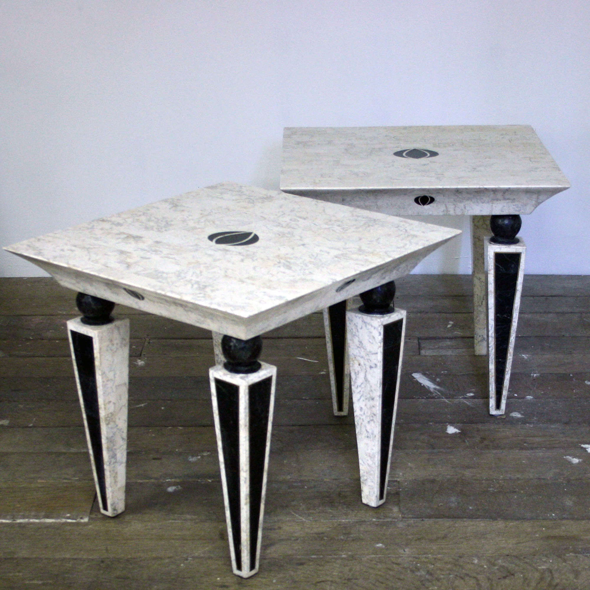 20th Century Marble side tables by Maitland-Smith