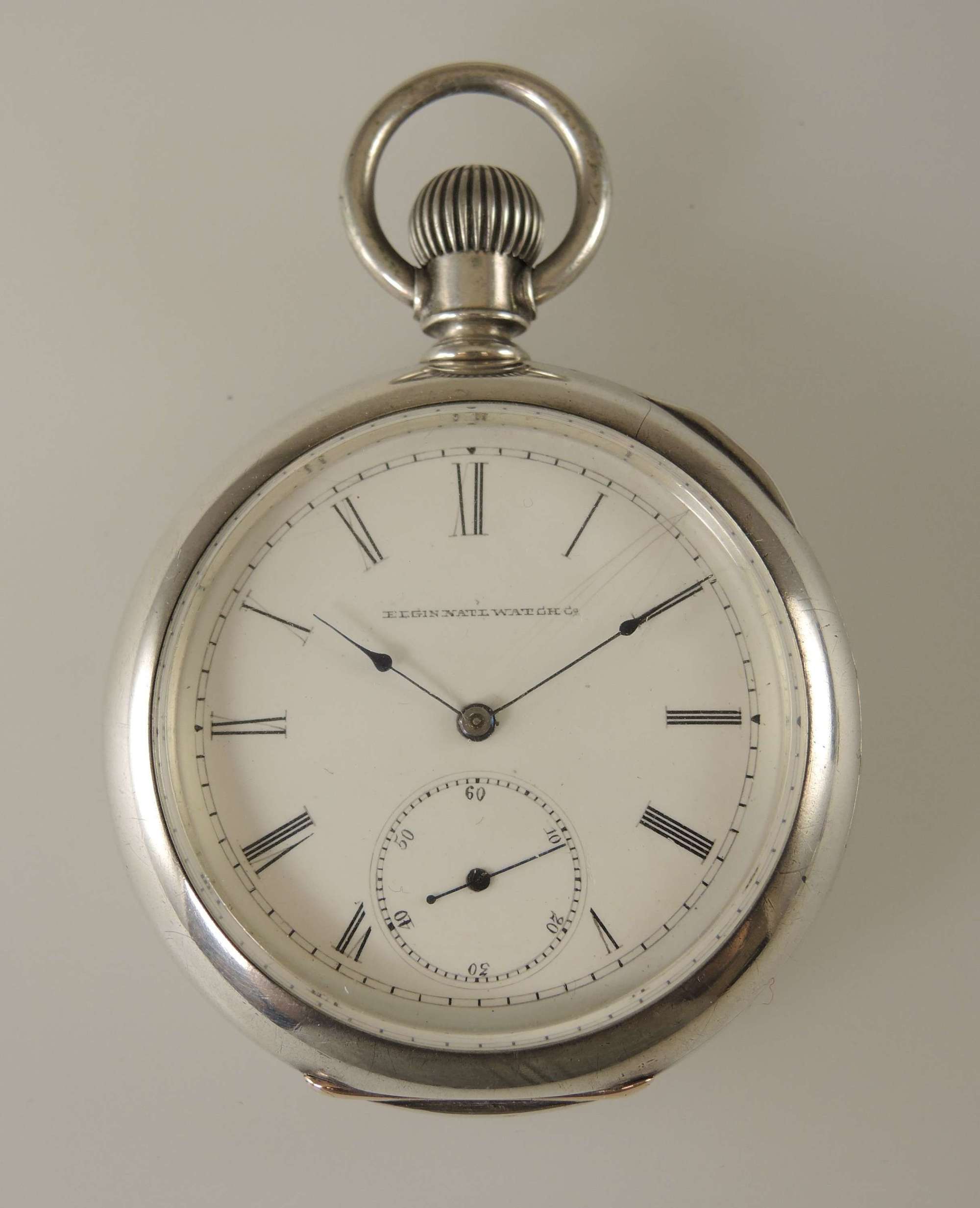 Rare Elgin pocket watch with a convertible movement. c1883