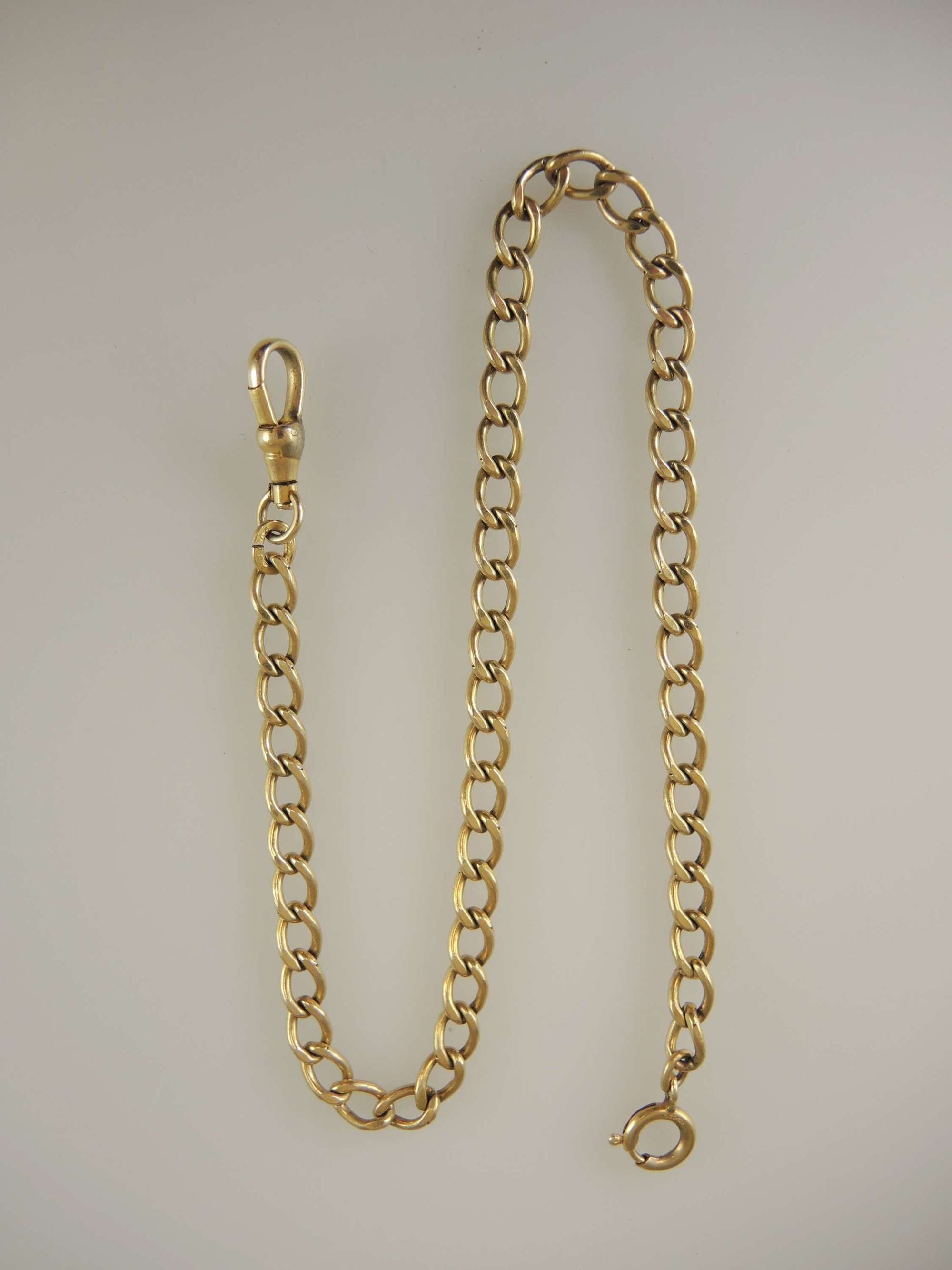 Good 12K Gold filled watch chain c1910