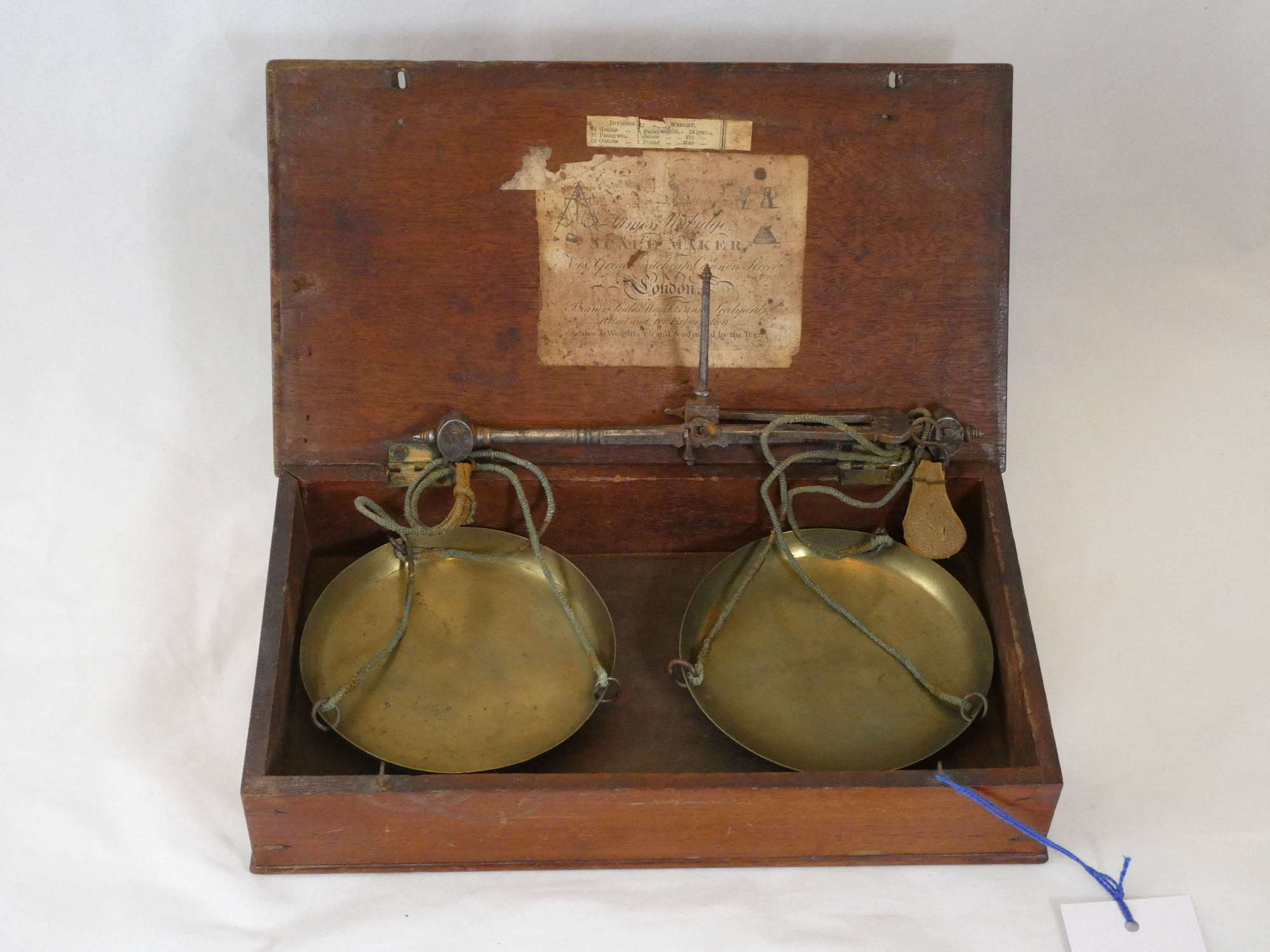 19th Century Brass Scales in Box
