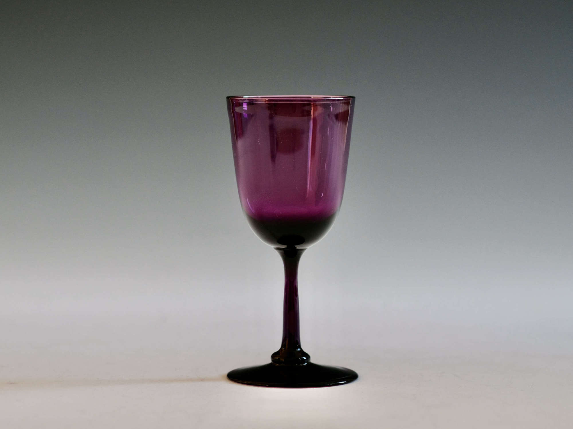 Amethyst wine glass c1860