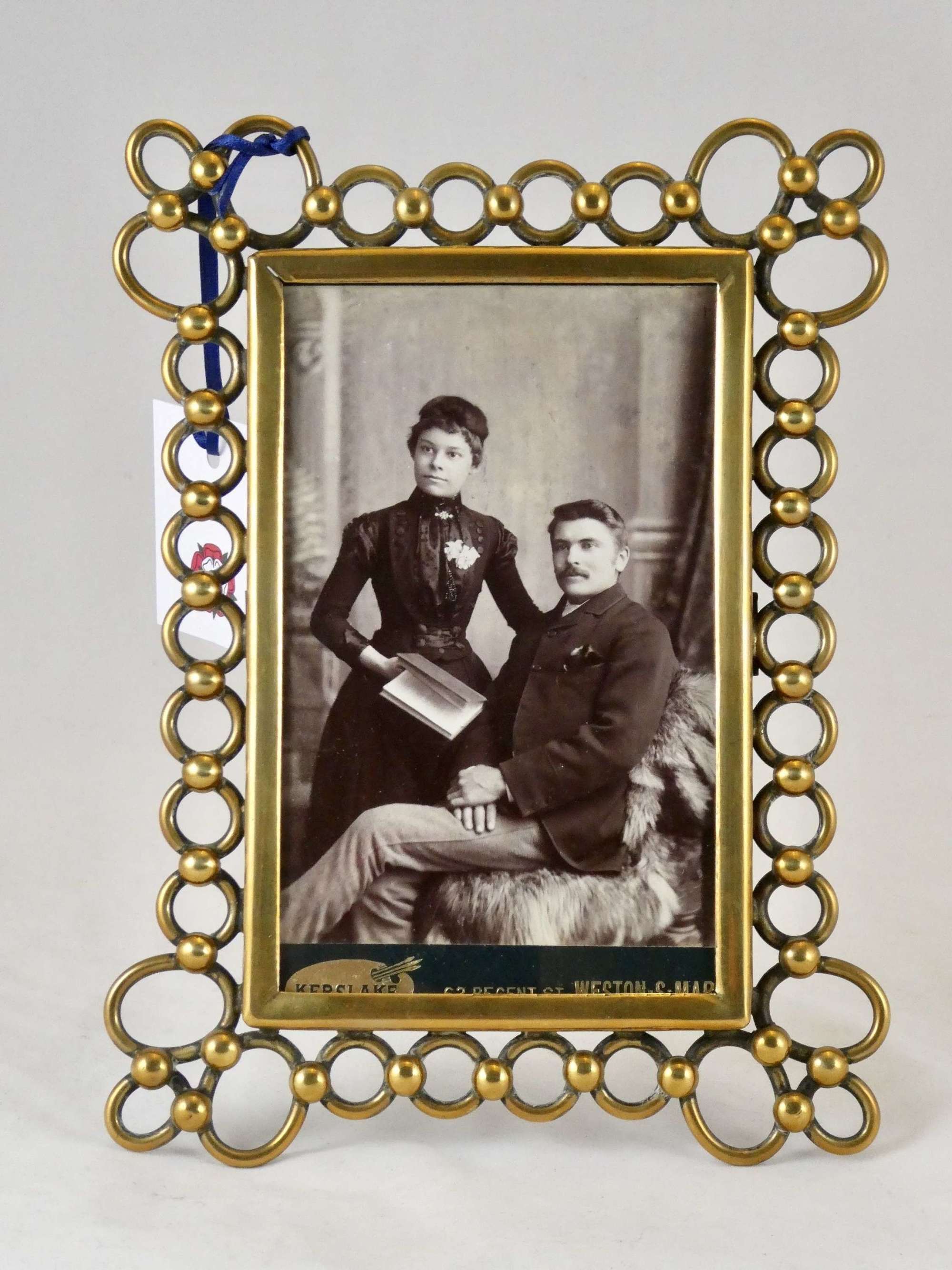 Brass Link Photo Frame, circa 1900