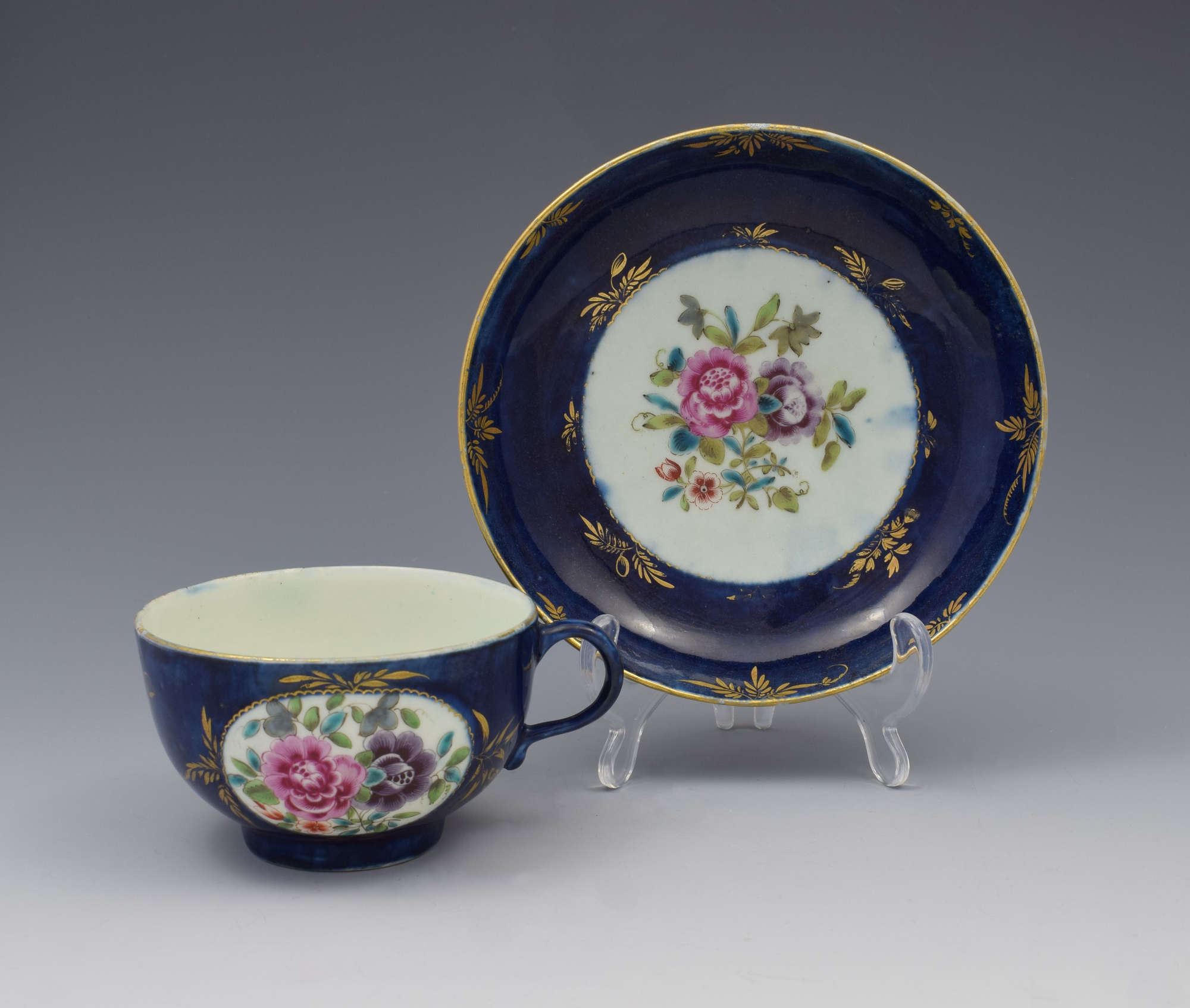 First Period Worcester Compagnie Des Indes Cup & Saucer
