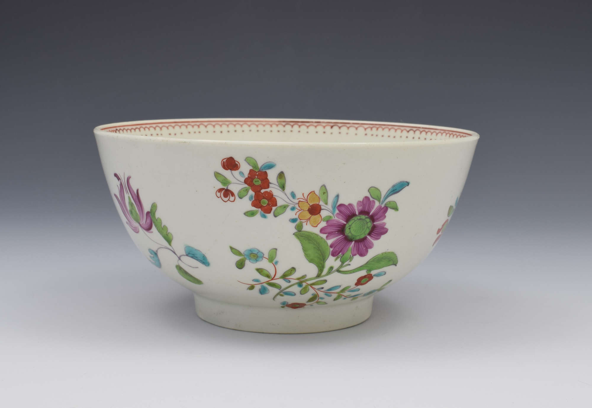 First Period Worcester Porcelain Kakiemon Palette Slop Bowl
