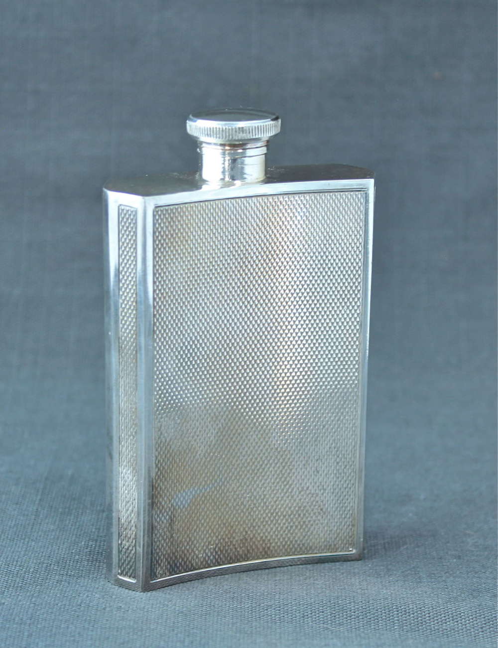 An Art Deco Plated Hip Flask