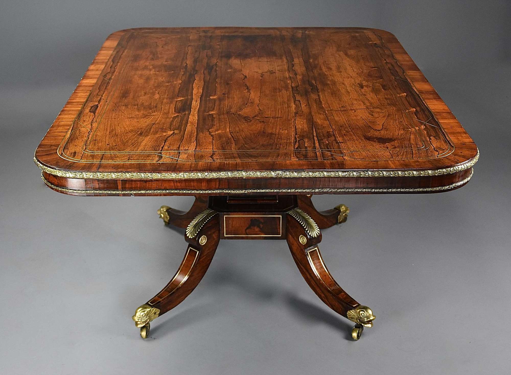 Fine quality Regency rosewood breakfast table of exceptional patina