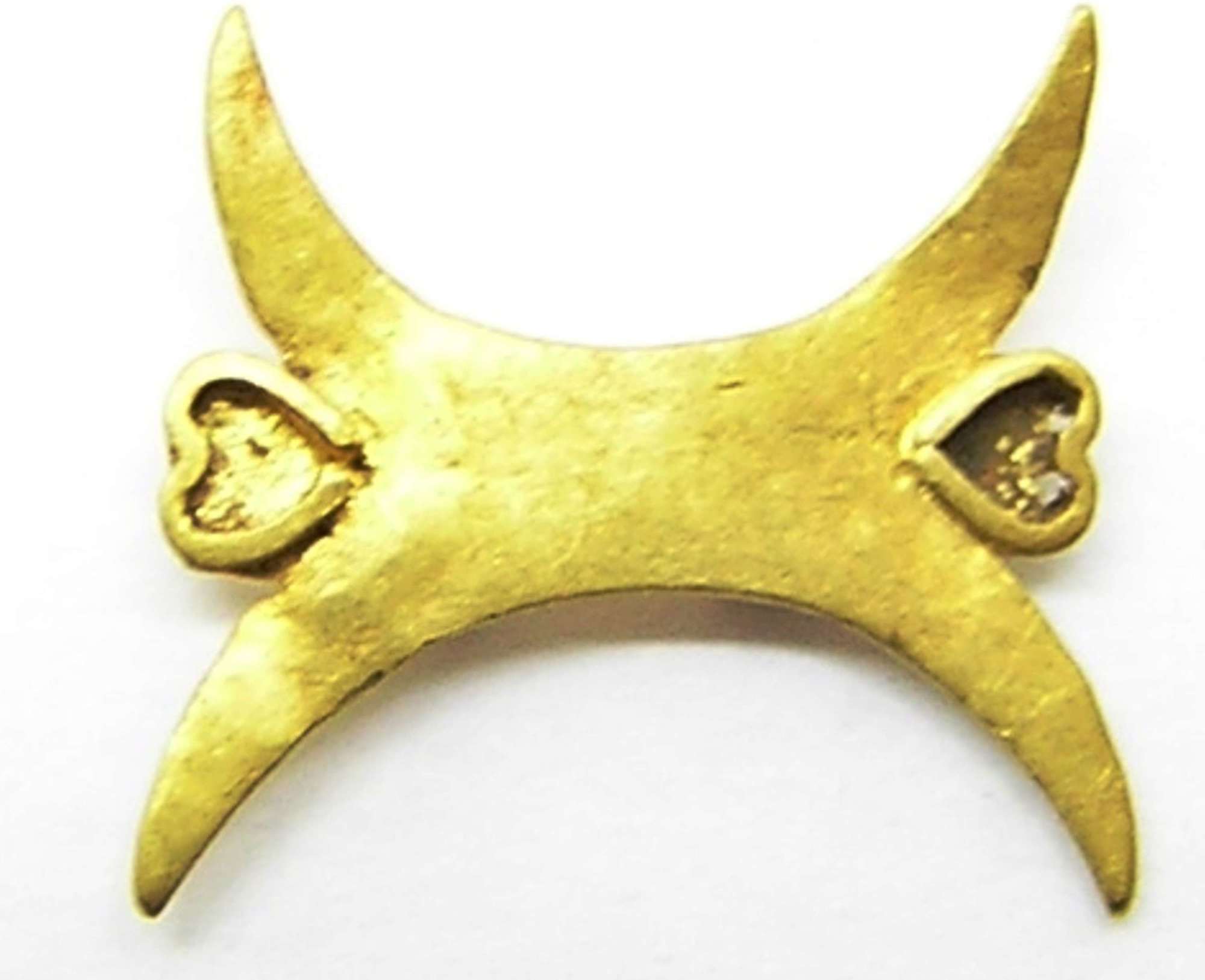 Ancient Roman gold hair jewel double crescent lunar sacred to Diana