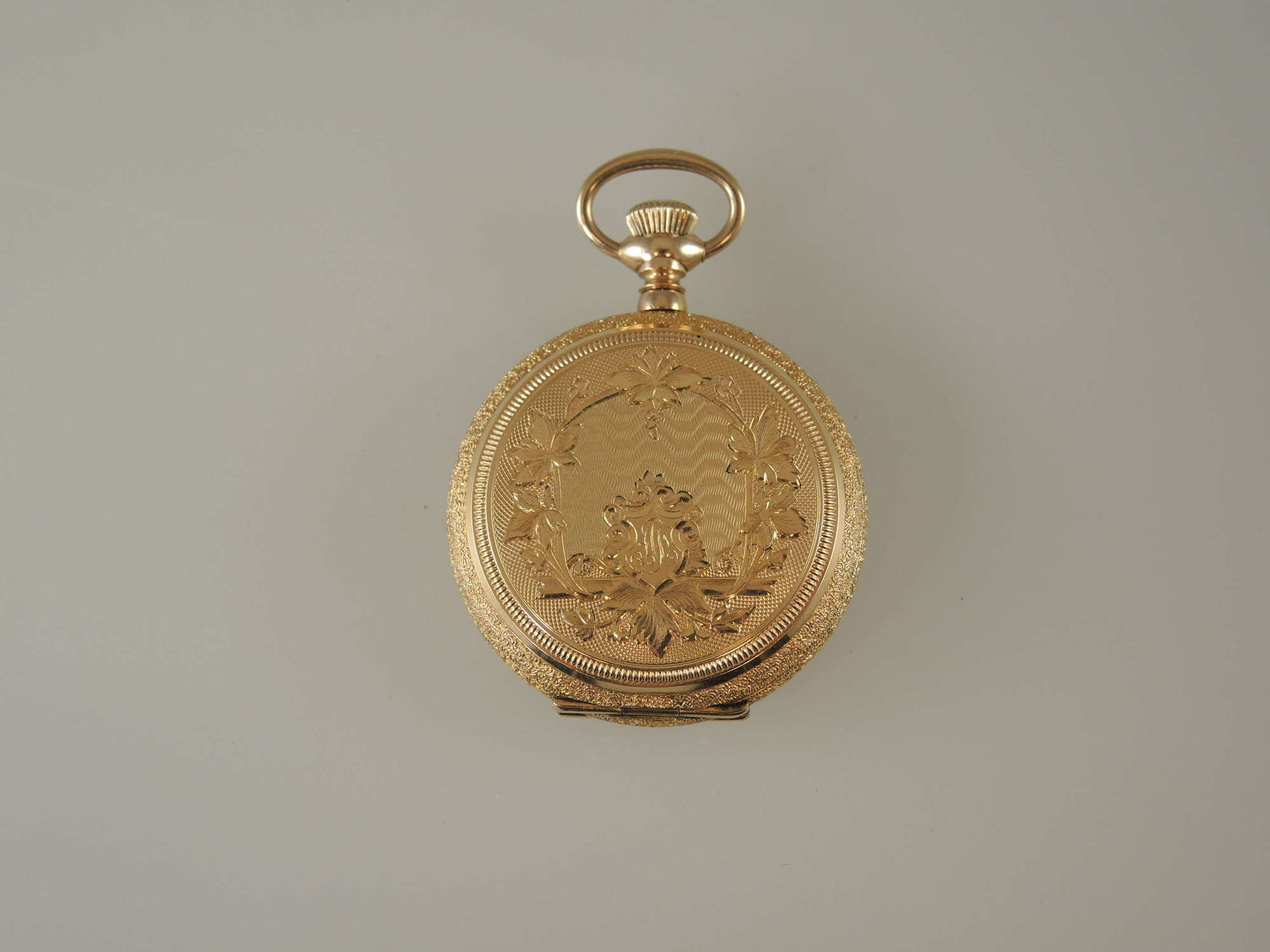 Beautiful gold plated ladies hunter style fob watch c1907