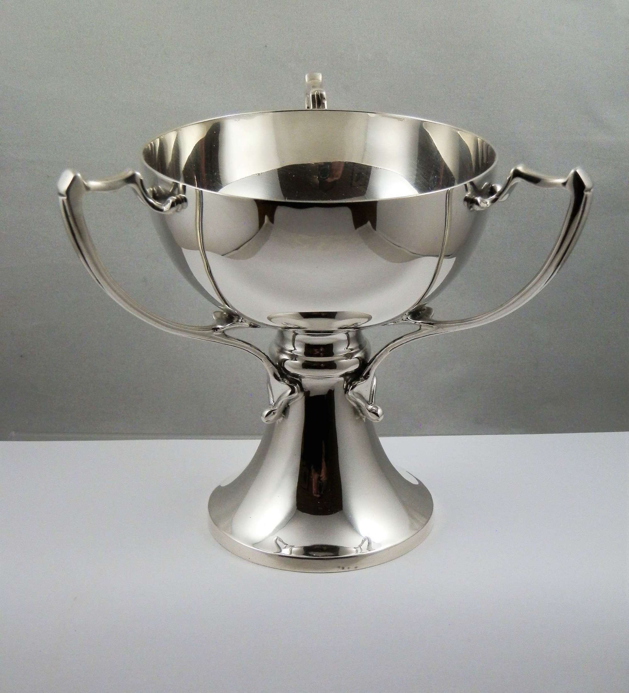 Edwardian Art Noveau 3 handled cup, Birmingham 1909