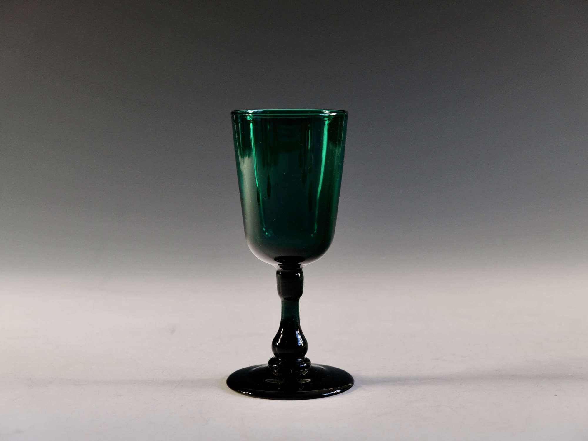 Antique wine glass green English c1840