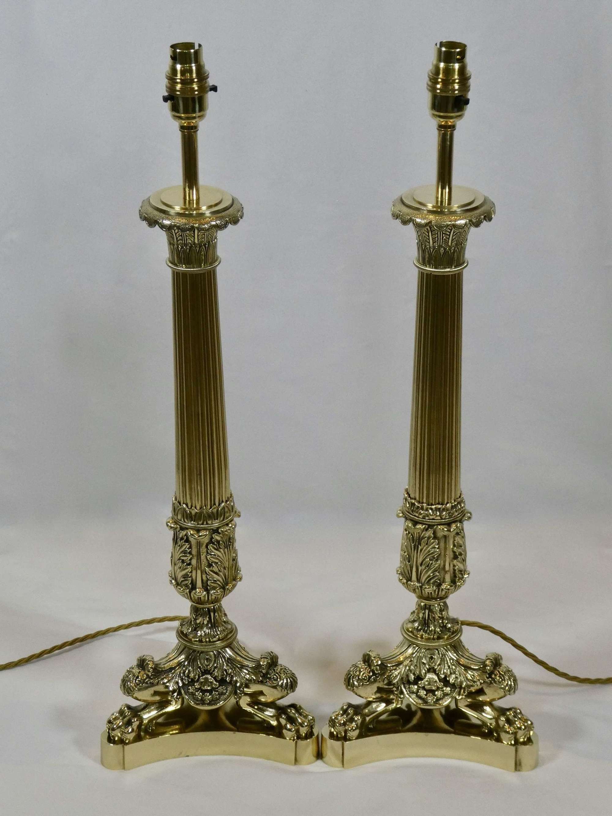 Pair of 2nd Empire Candlesticks Adapted as Lamps