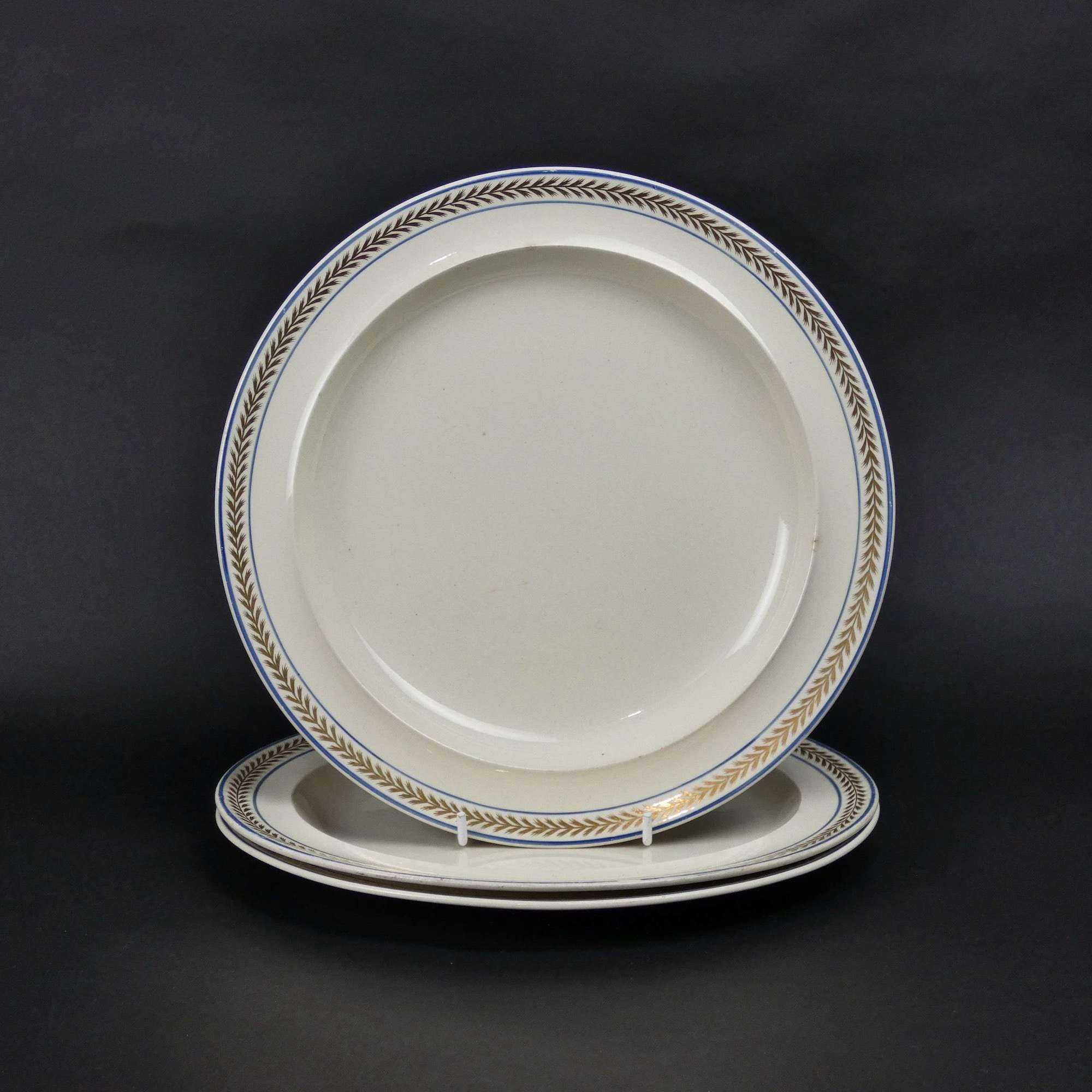 3 Wedgwood creamware plates