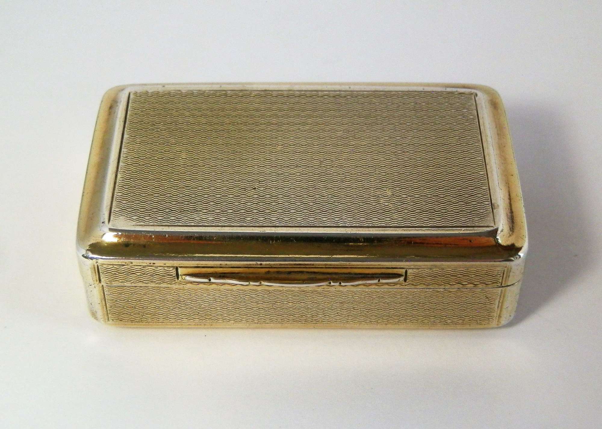 George III silver gilt snuff box, Joseph Wilmore 1812