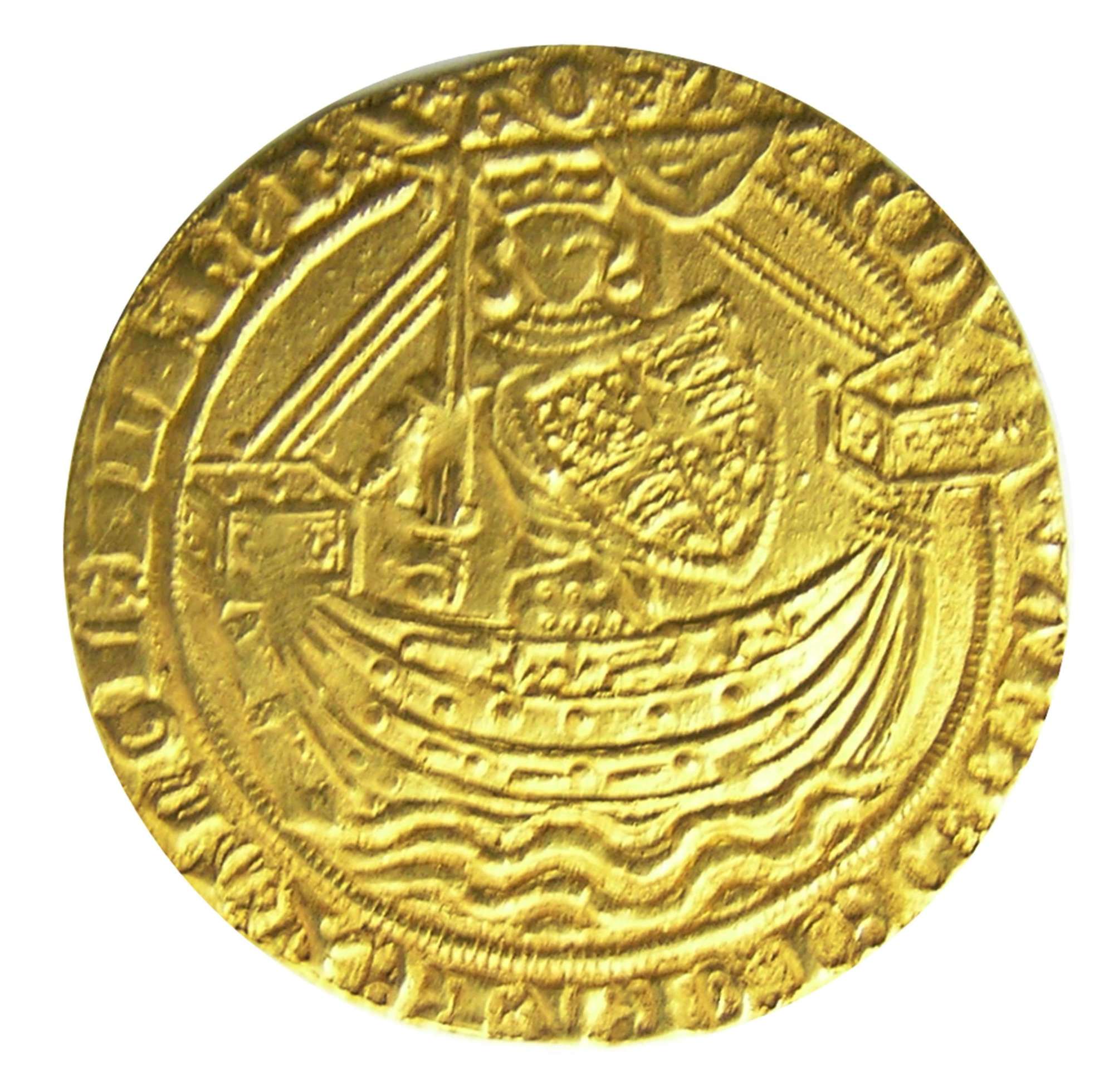 Medieval gold Noble of king Edward III London Treaty Period
