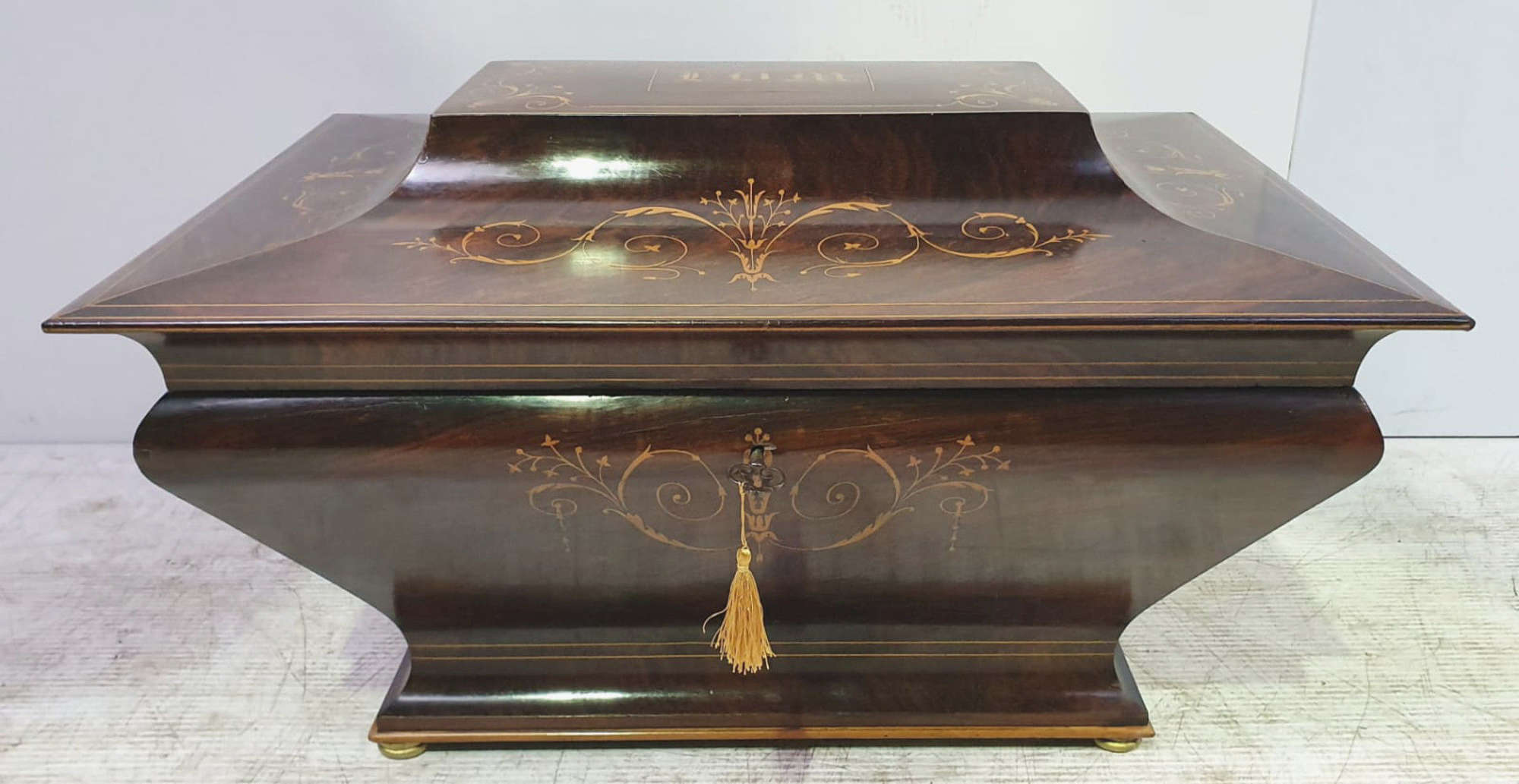 Edwardian Inlaid Rosewood Box 