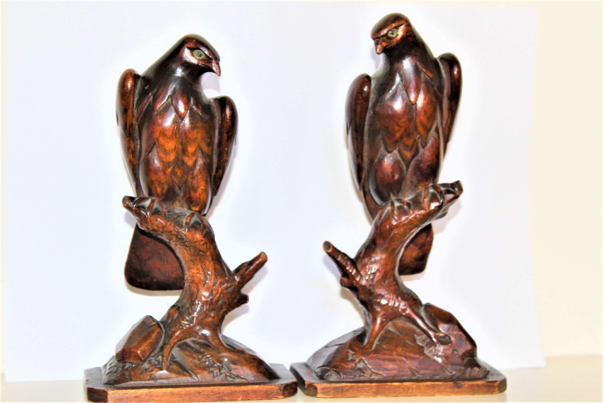 Finely Carved Wood Eagles With Penwork In The Chinoiserie Style