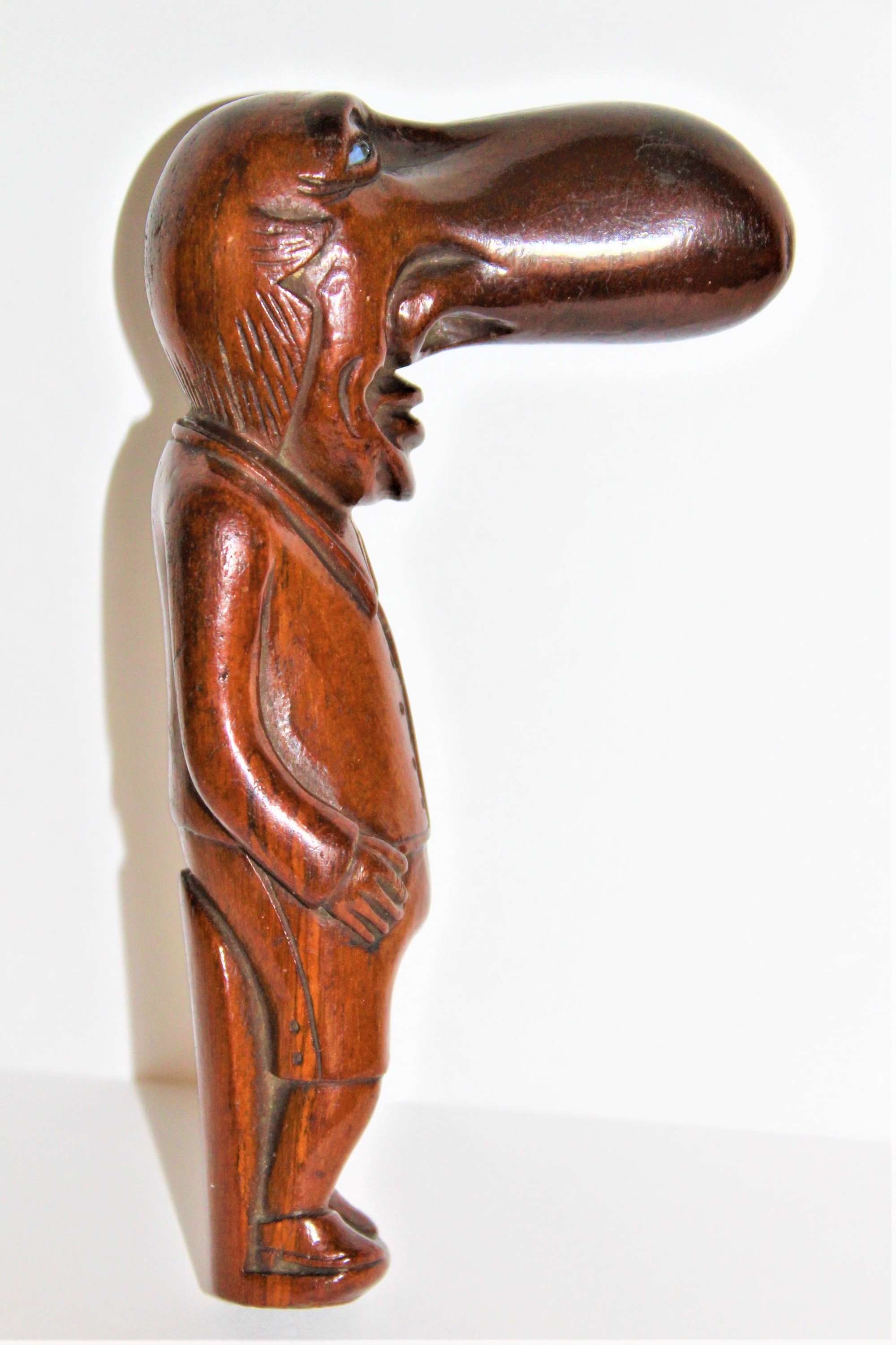 An Interesting And Amusing Hard Wood Carving Of Ally Sloper