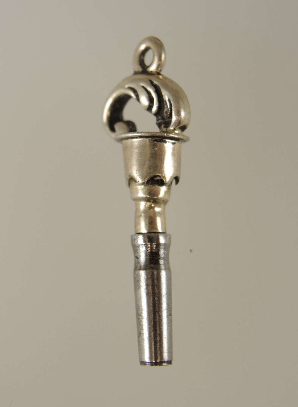 Antique silver pocket watch key c1890